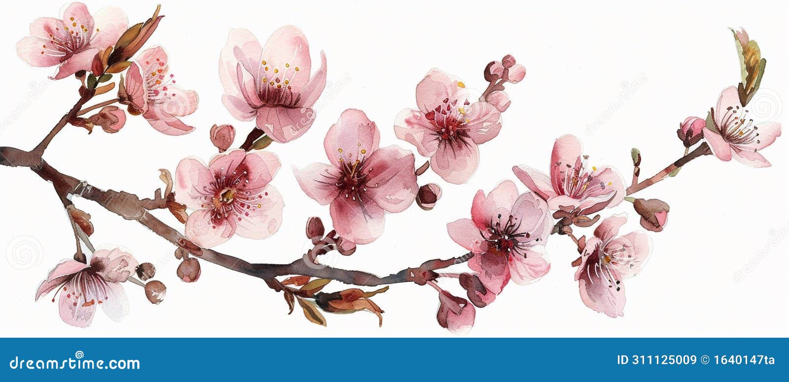 cherry blossom branch botanica style