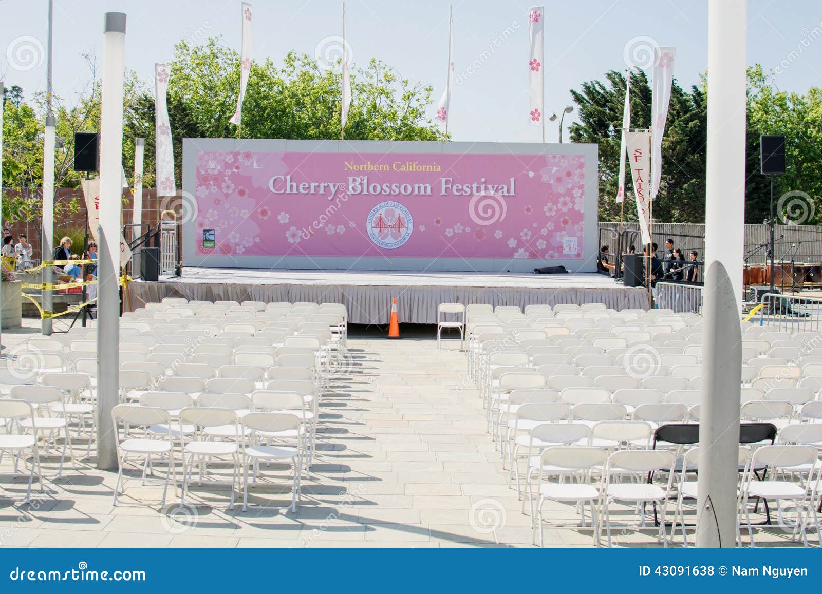 Cherry Blossom Festival Stage in San Francisco Editorial Stock Photo