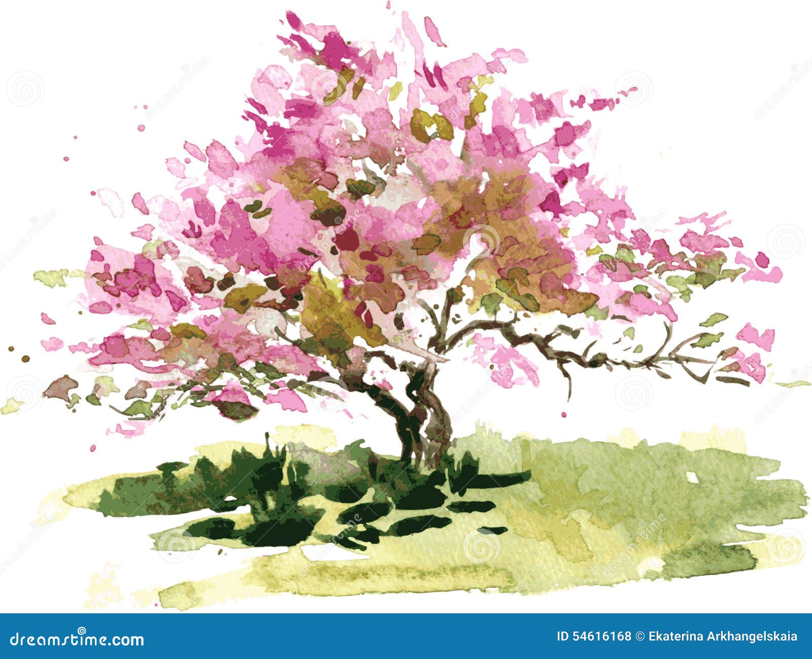 Cherry Blossom Trees Drawing PNG Transparent Images Free Download | Vector  Files | Pngtree