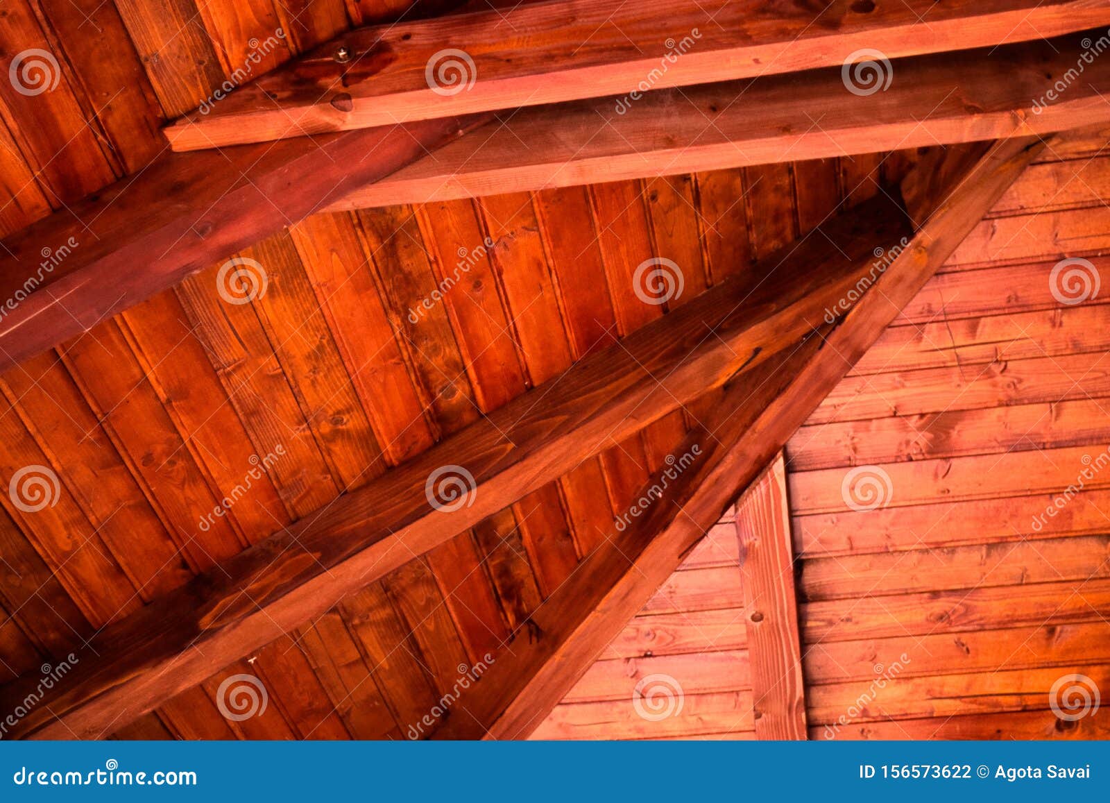 wooden roof living room