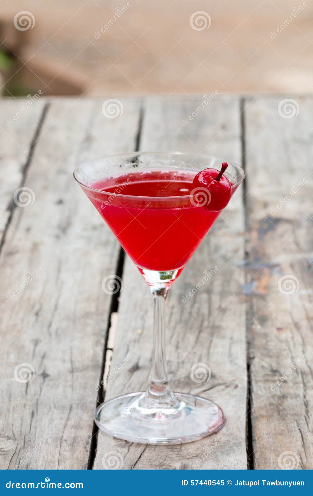 Cherry Cocktail in Martini Glass Stock Image Image of cocktail