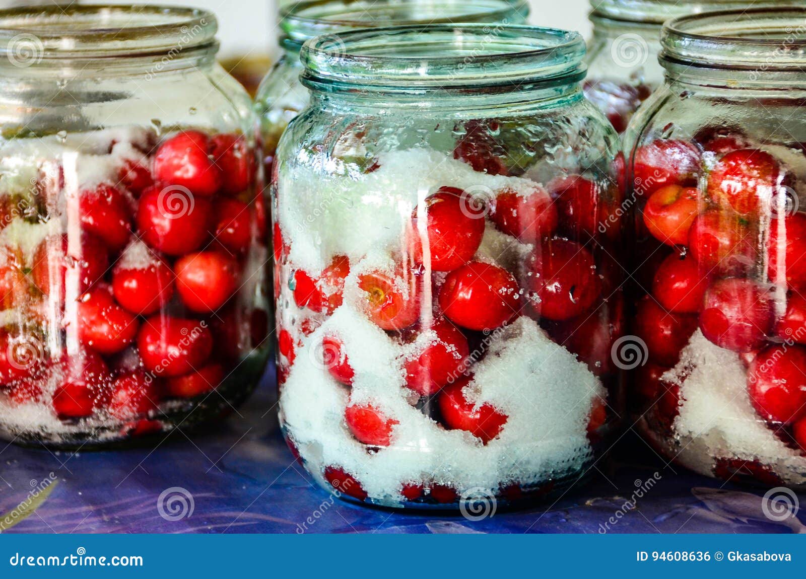 Cherry compote stock photo. Image of berries, colorful 94608636