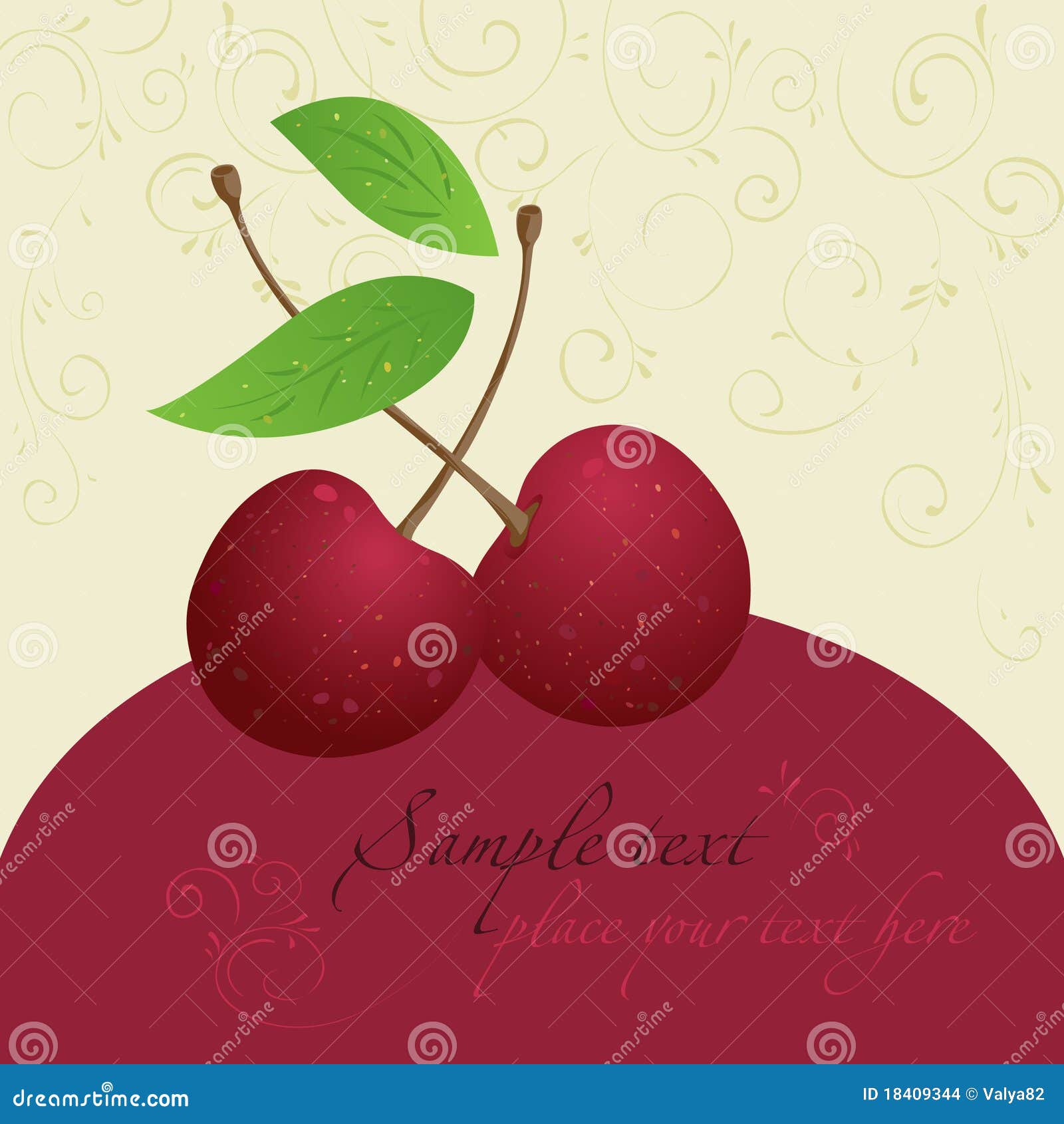 Cherry. Design template stock vector. Illustration of elegance 18409344 Cherry. Design template stock vector. Illustration of elegance 18409344