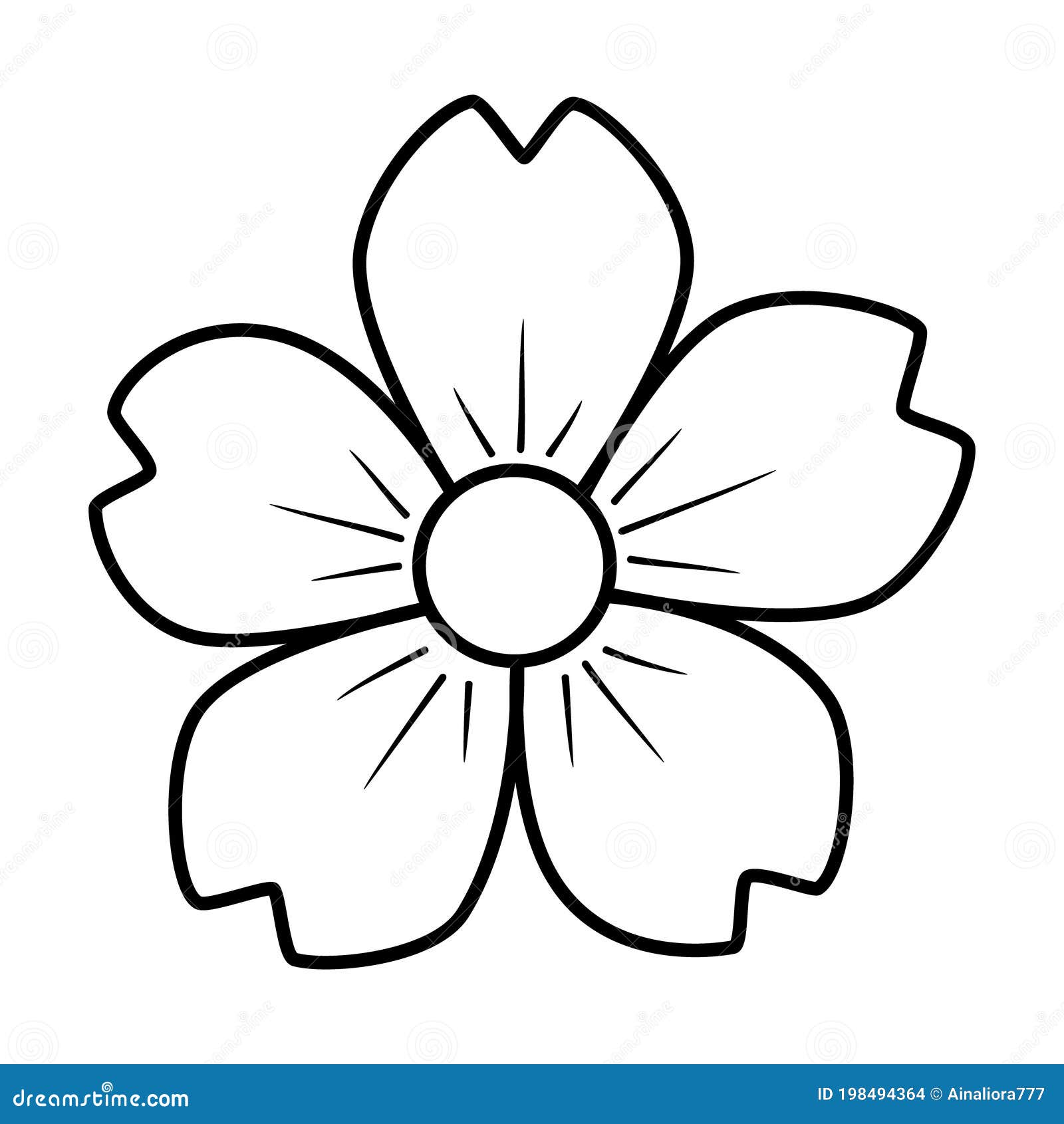 Cherry Flower Old School Classic Traditional Tattoo. Hand Drawn Black  Outline Doodle Logo Icon. Coloring Book Page Stock Illustration -  Illustration of plant, icon: 198494364