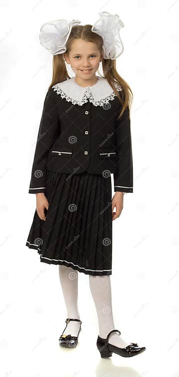 The Cherry Girl in a School Uniform Stock Image - Image of happiness ...