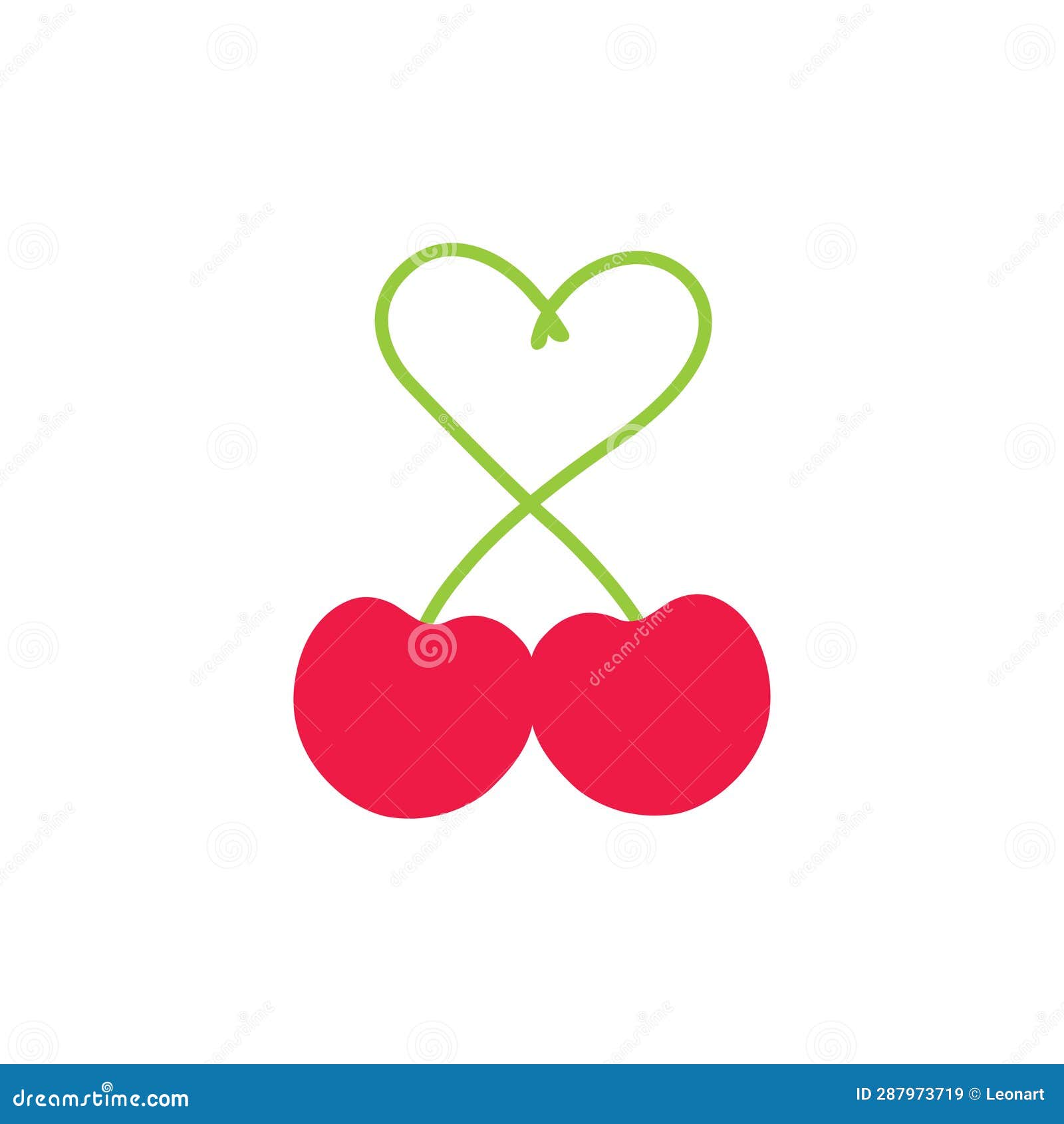 Cherry Heart Shaped Background Template Stock Illustration Illustration of shape, freshness