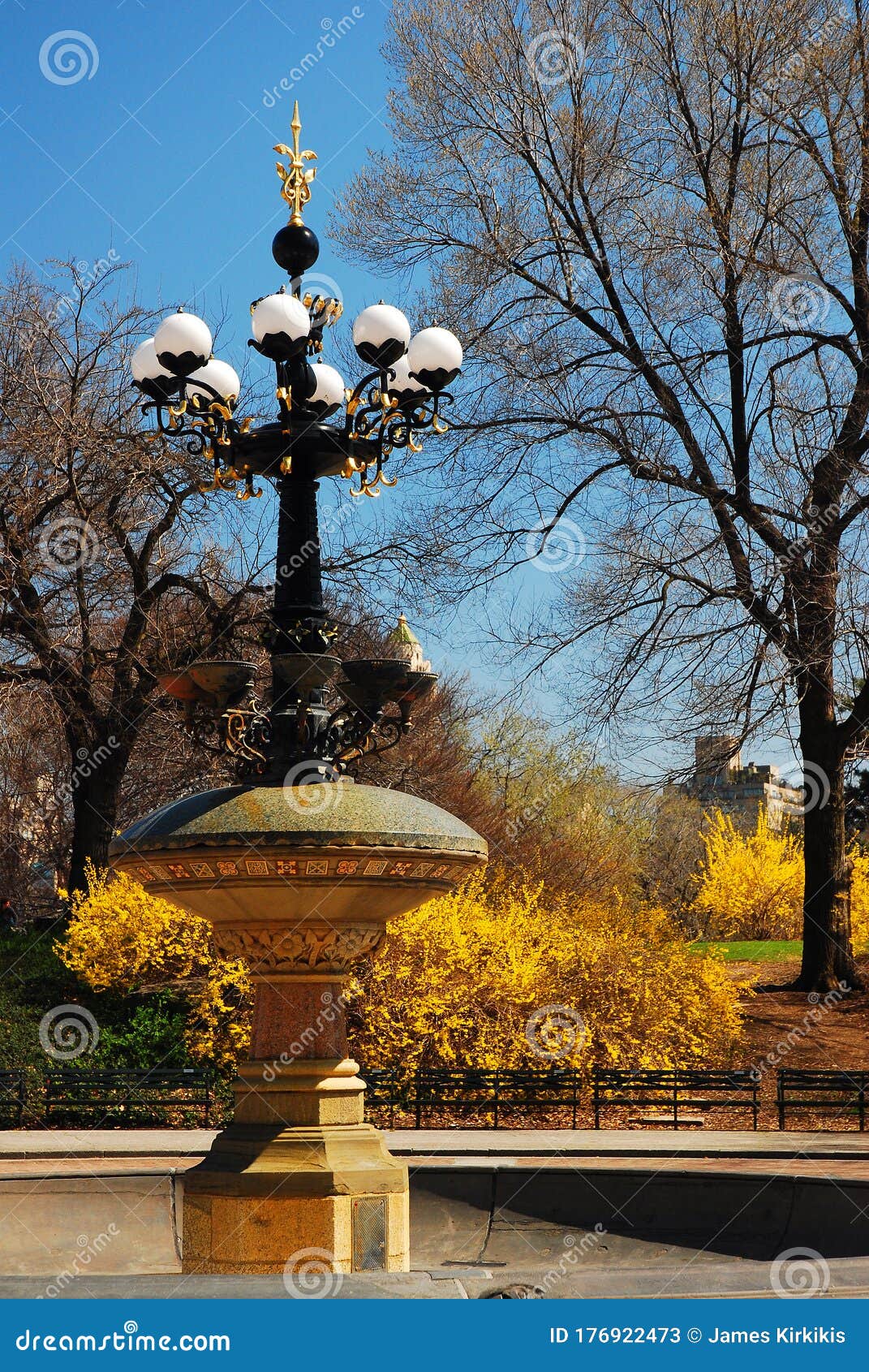 Cherry Hill Fountain, Central Park Editorial Stock Photo Image of