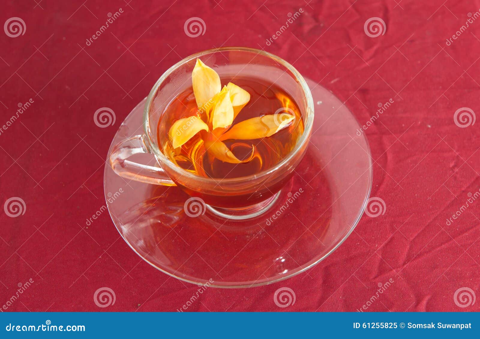 Cherry hot herbal tea. stock image. Image of closeup 61255825