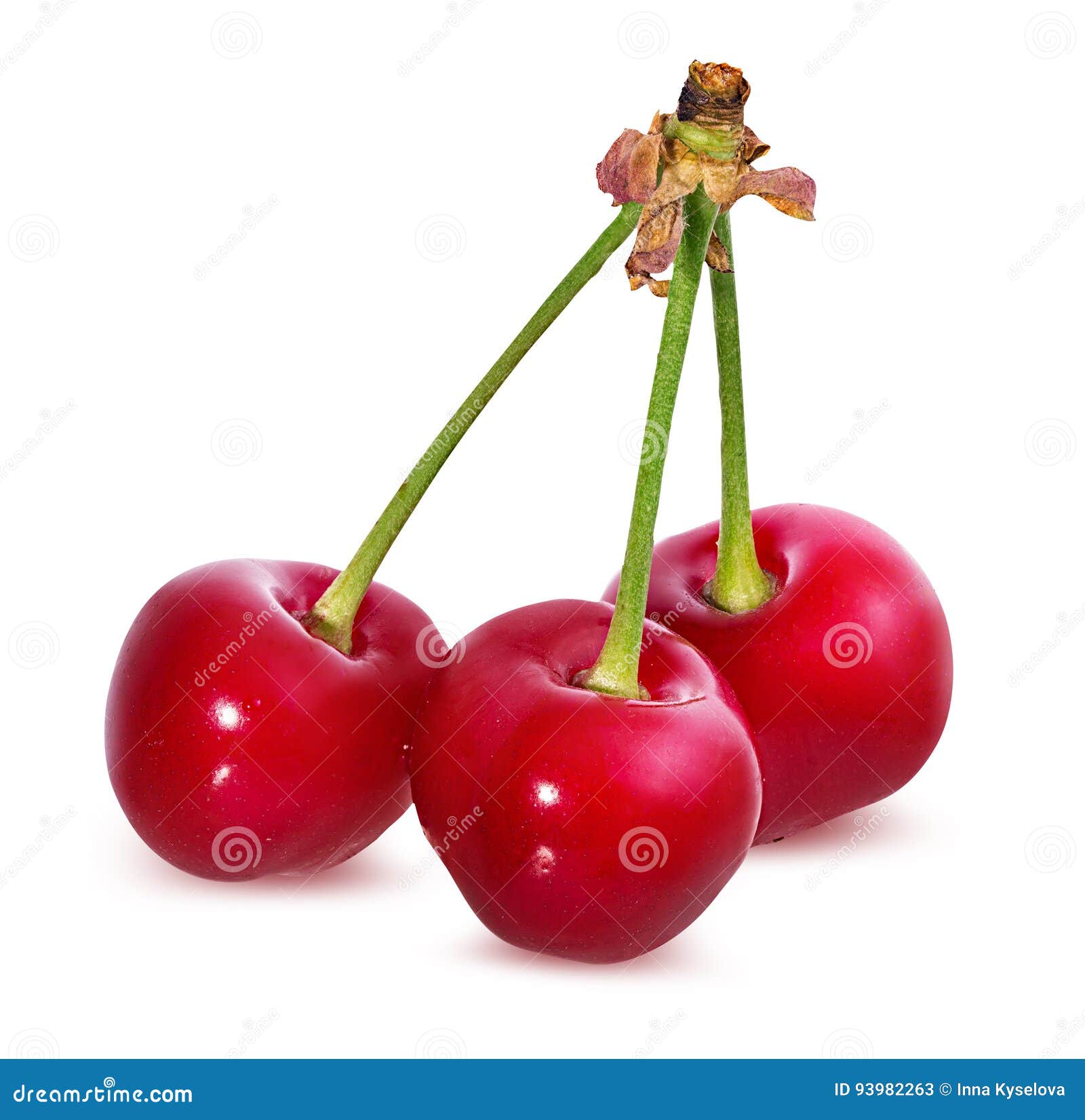 Cherry Isolated on White Background. Stock Image - Image of clipping ...