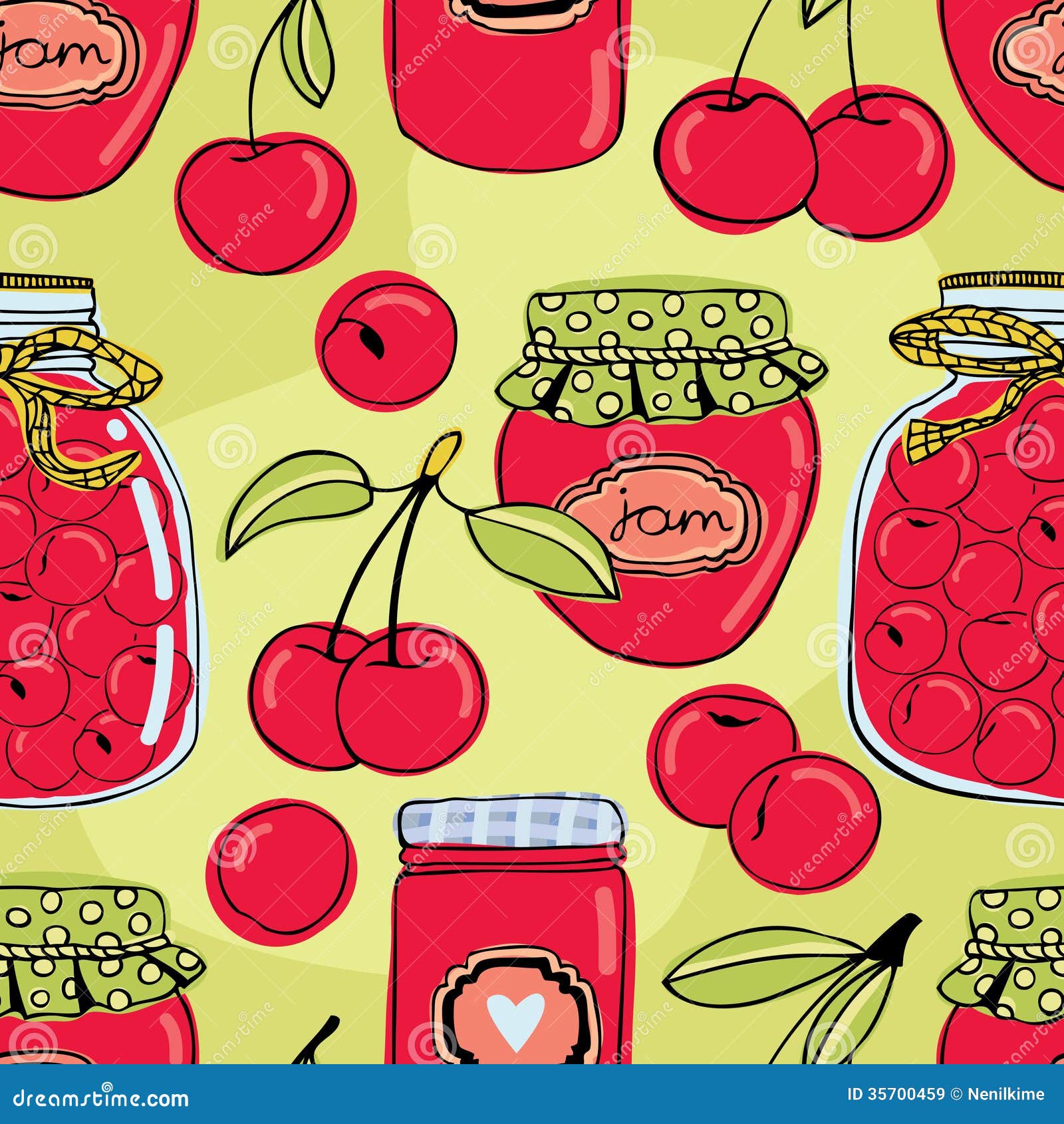 Cherry jam background stock vector. Illustration of design - 35700459