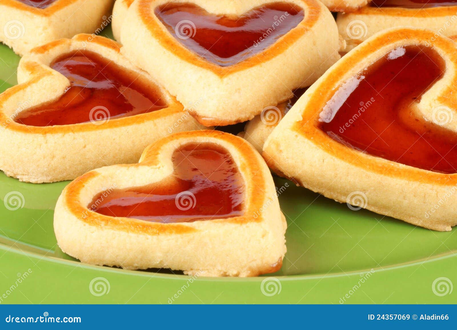 Cherry jam cookies stock image. Image of heart, sweet 24357069