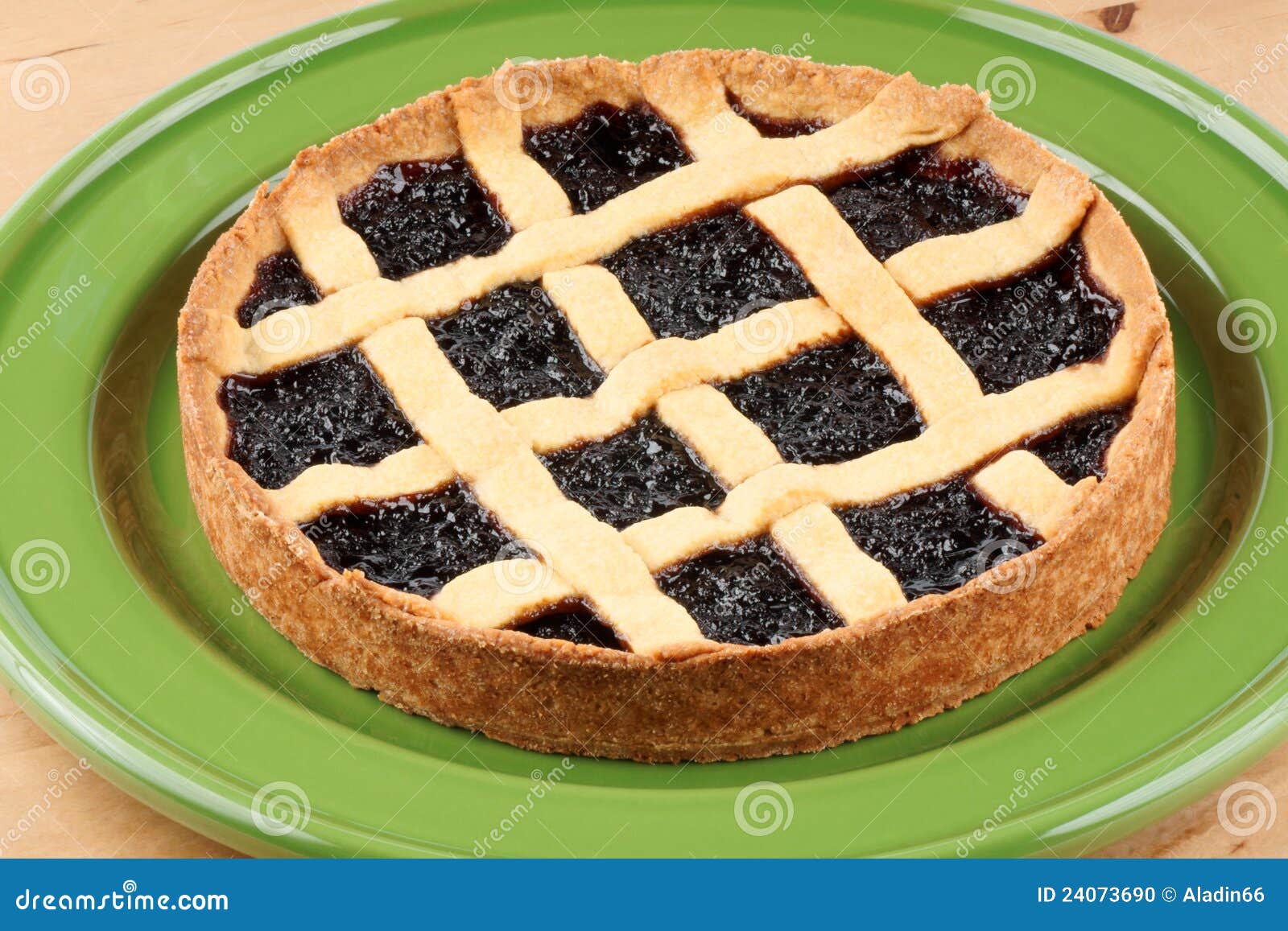 Cherry jam tart stock photo. Image of cherry, green, baked 24073690
