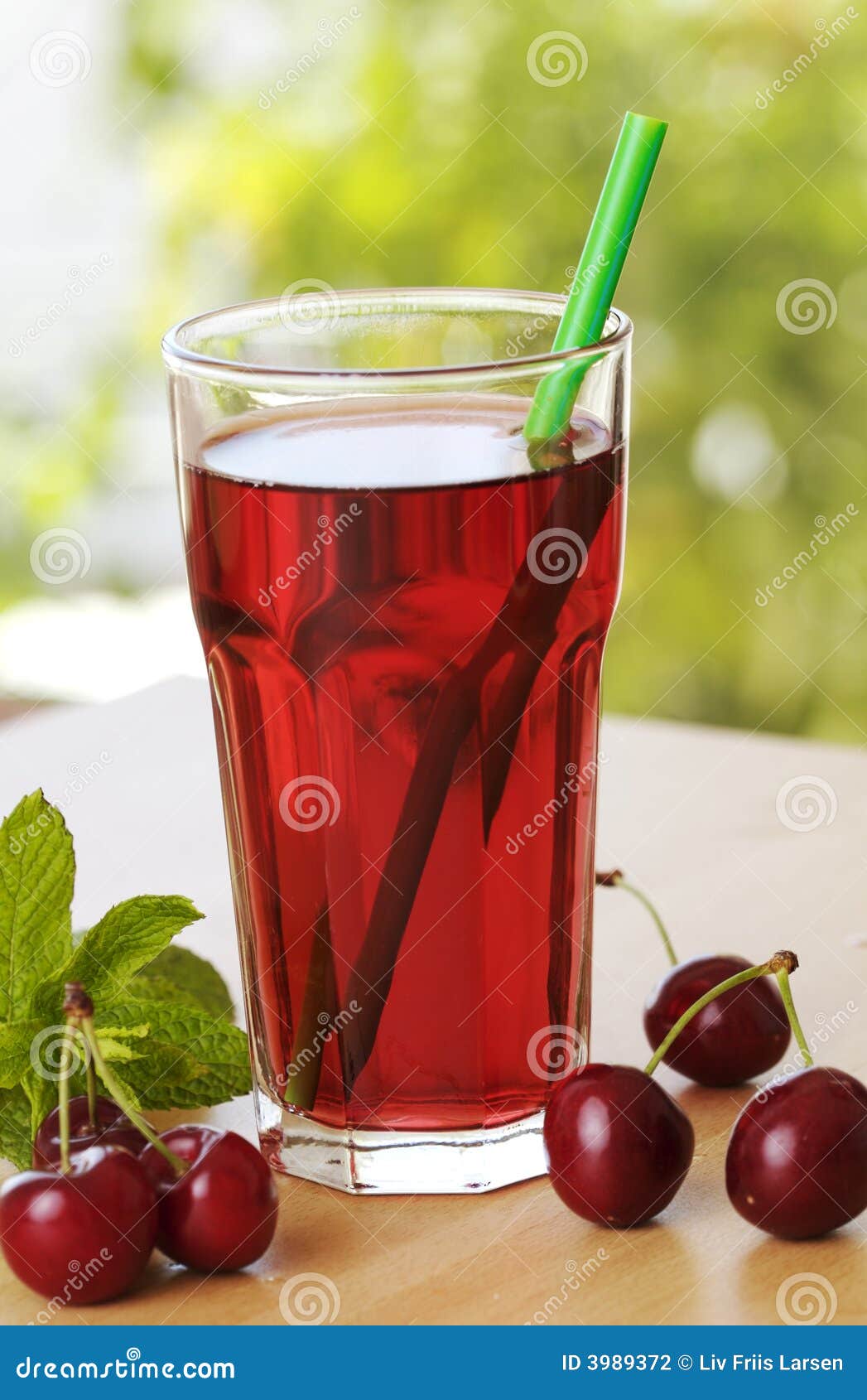 Cherry juice drink stock photo. Image of beverage, summer 3989372