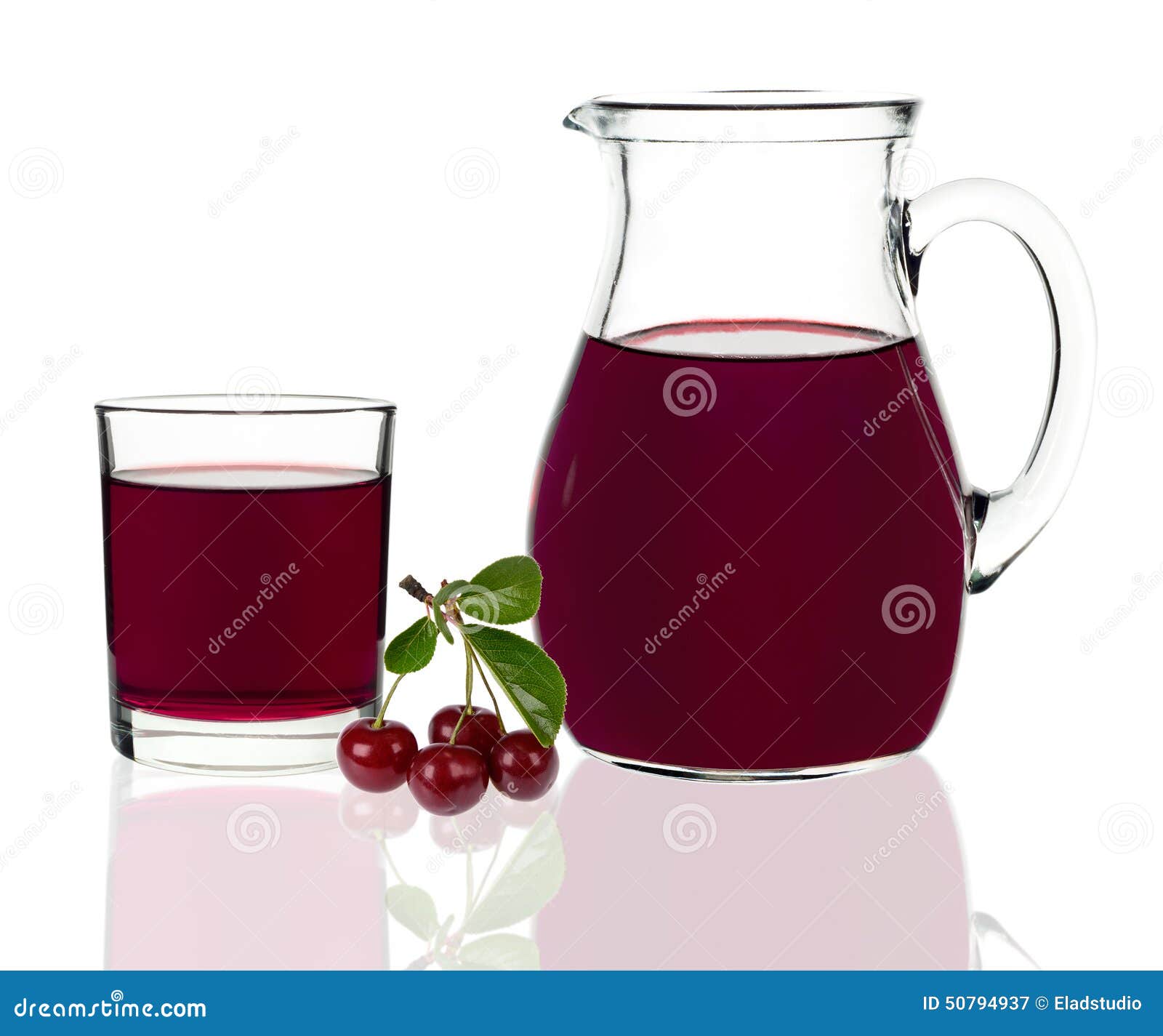 Cherry Juice in a Glass and Carafe Stock Image Image of juice, ripe