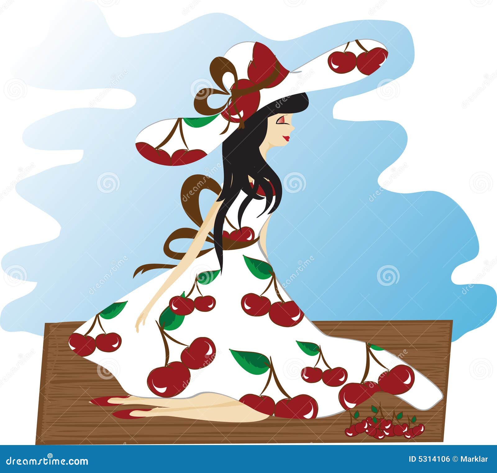 Cherry Lady Picture. Image 5314106