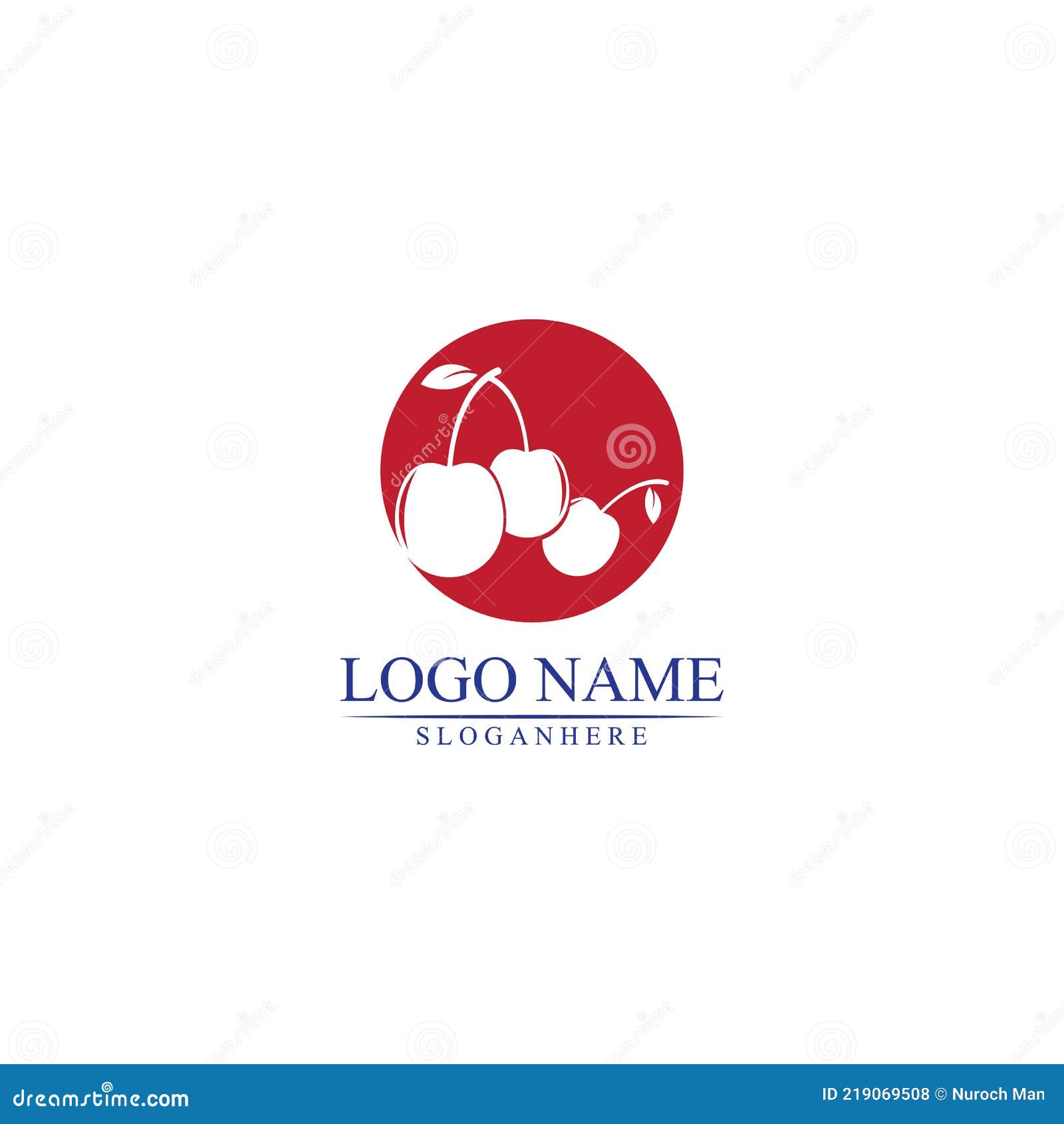 Cherry Logo Design Template. Vector Illustration Stock Vector Illustration of logo, health