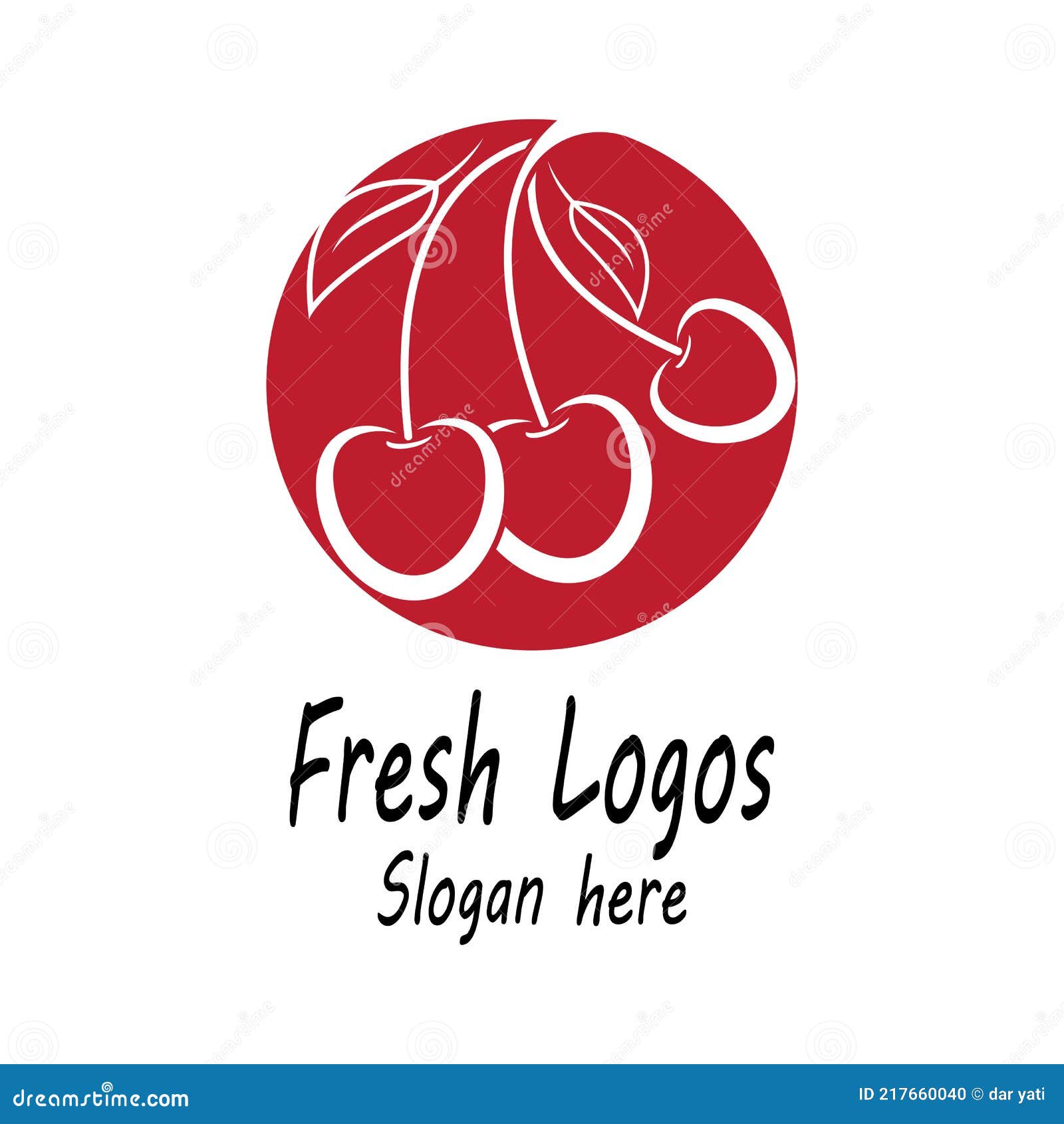Cherry Logo Template Design Illustration Illustration de Vecteur