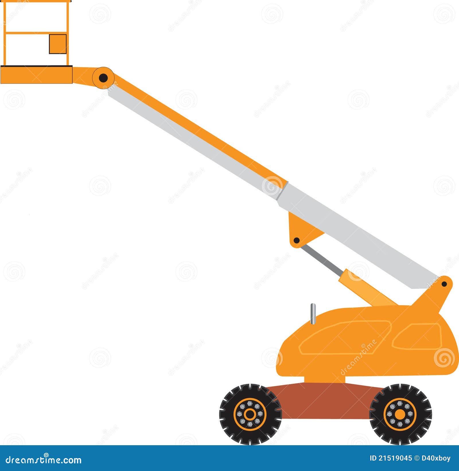 Cherry Picker stock vector. Illustration of lift, industrial - 21519045