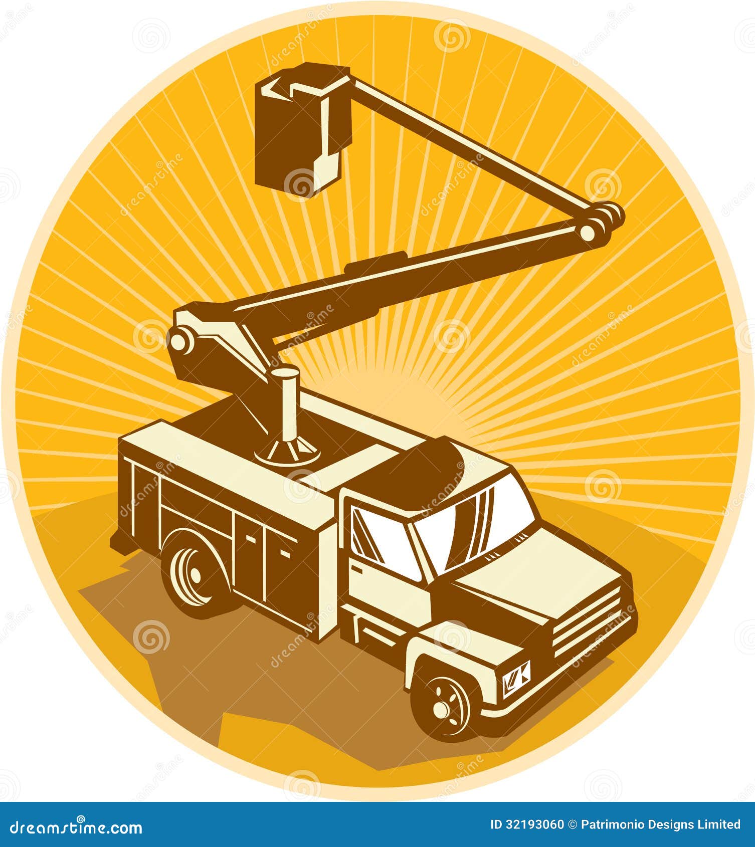Cherry Picker Royalty-Free Cartoon | CartoonDealer.com #61371863