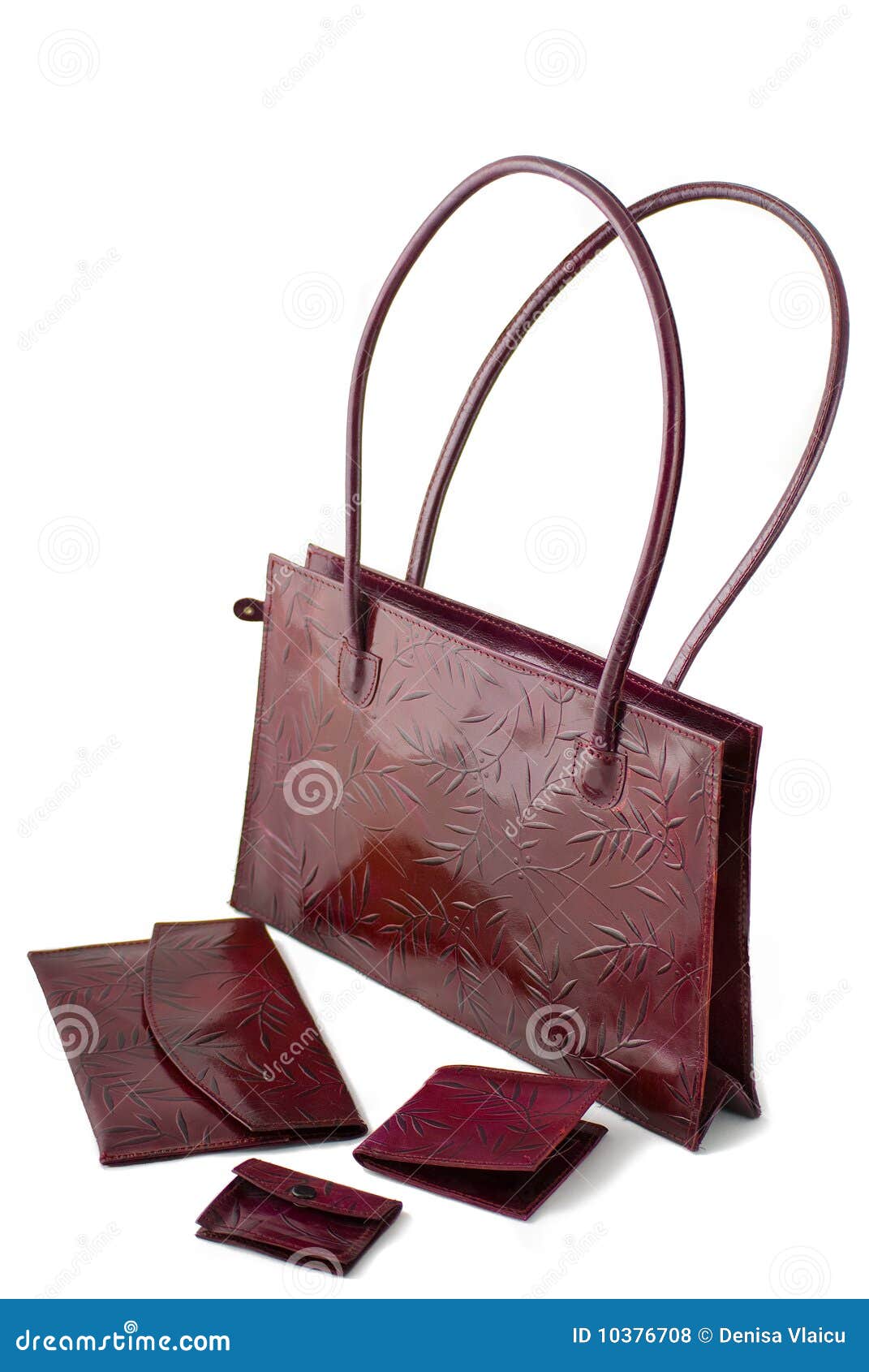 Cherry Purse with 3 Wallets Stock Photo Image of style, clothing