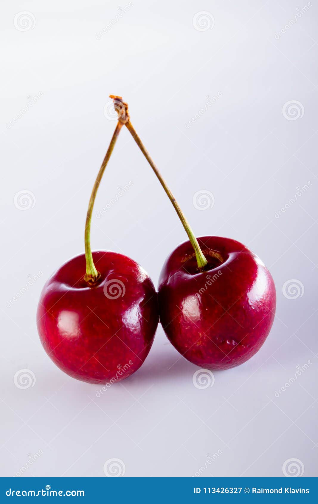 Cherry and Rope on White with Clamp Stock Image - Image of round ...