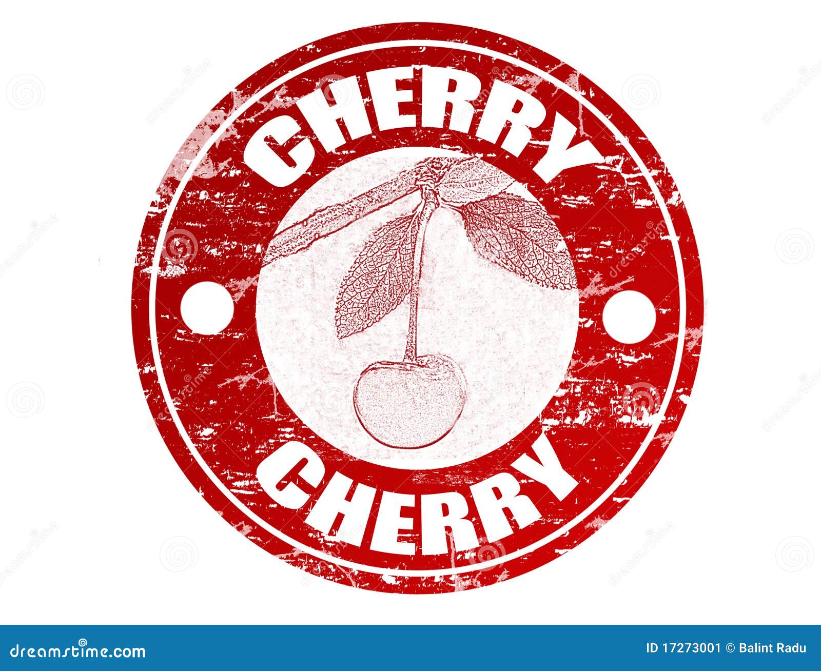 Cherry stamp stock vector. Illustration of mark, fruit - 17273001