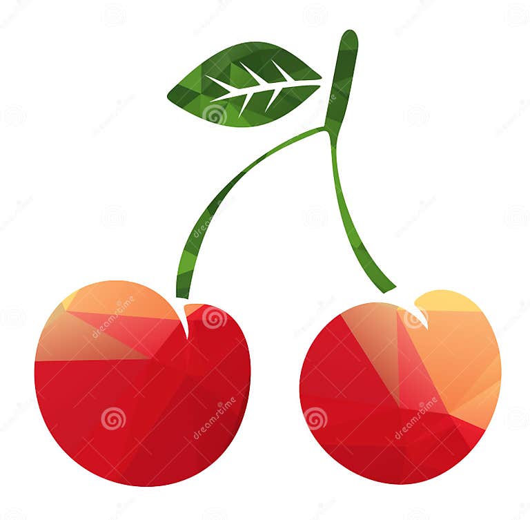 Cherry stock illustration. Illustration of stylized, harvest - 52156320