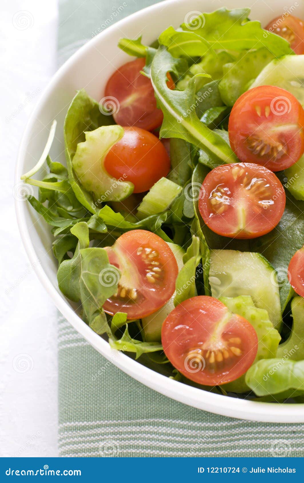 Cherry Tomato & Mixed Lettuce Salad Stock Photo Image of dish, side
