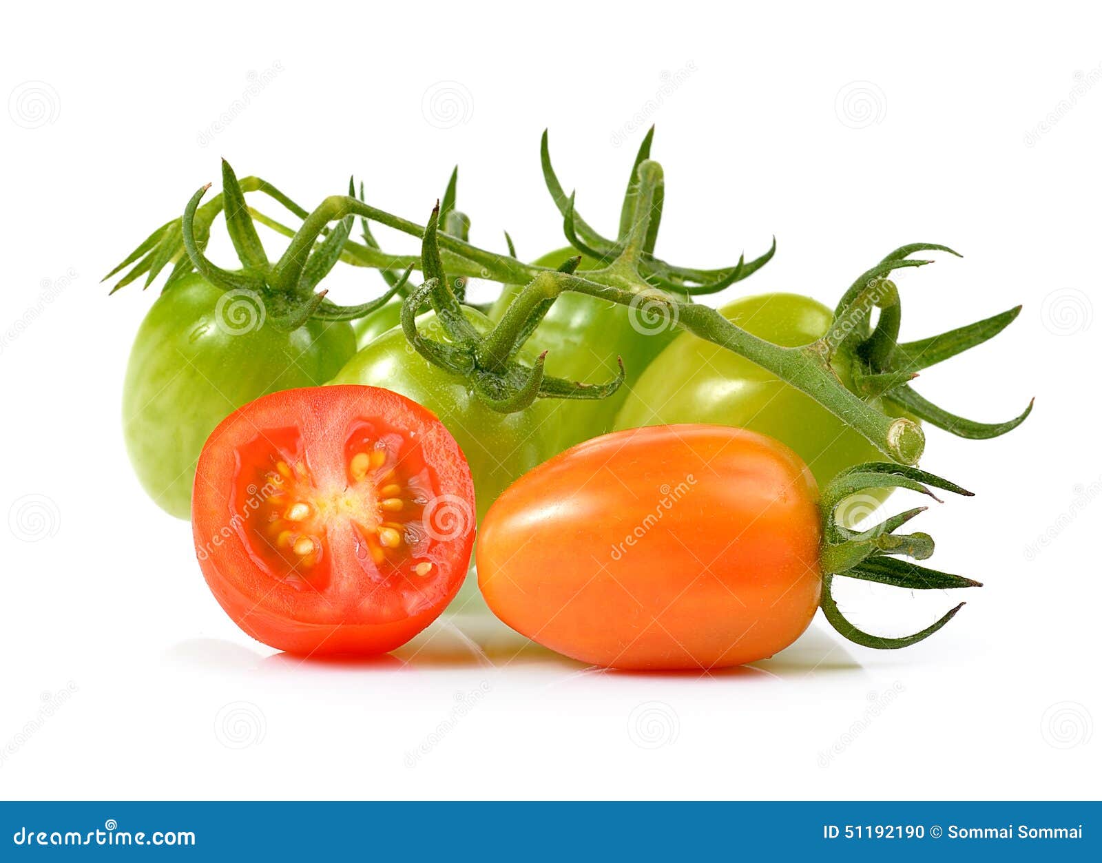 Cherry Tomatoes on White Background Stock Photo Image of delicious