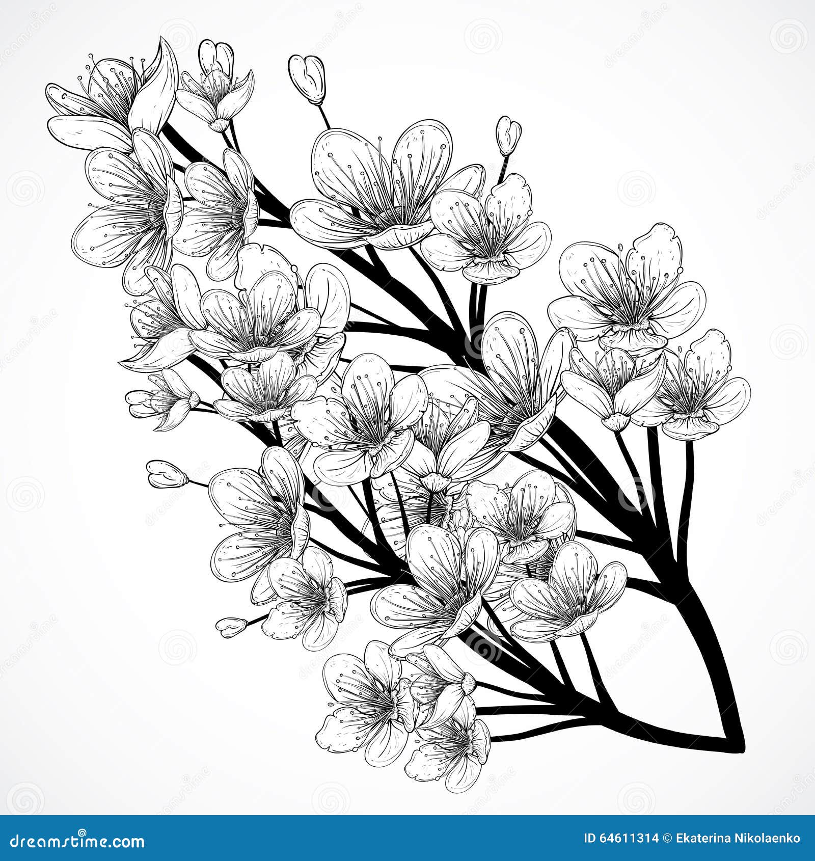 Cherry Blossom Tree by Moselys on deviantART  Cherry blossom tree tattoo Cherry  blossom drawing Blossom tree tattoo