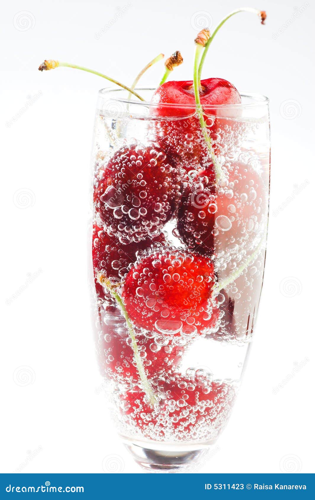 Cherry in water stock image. Image of juicy, closeup, shaken 5311423