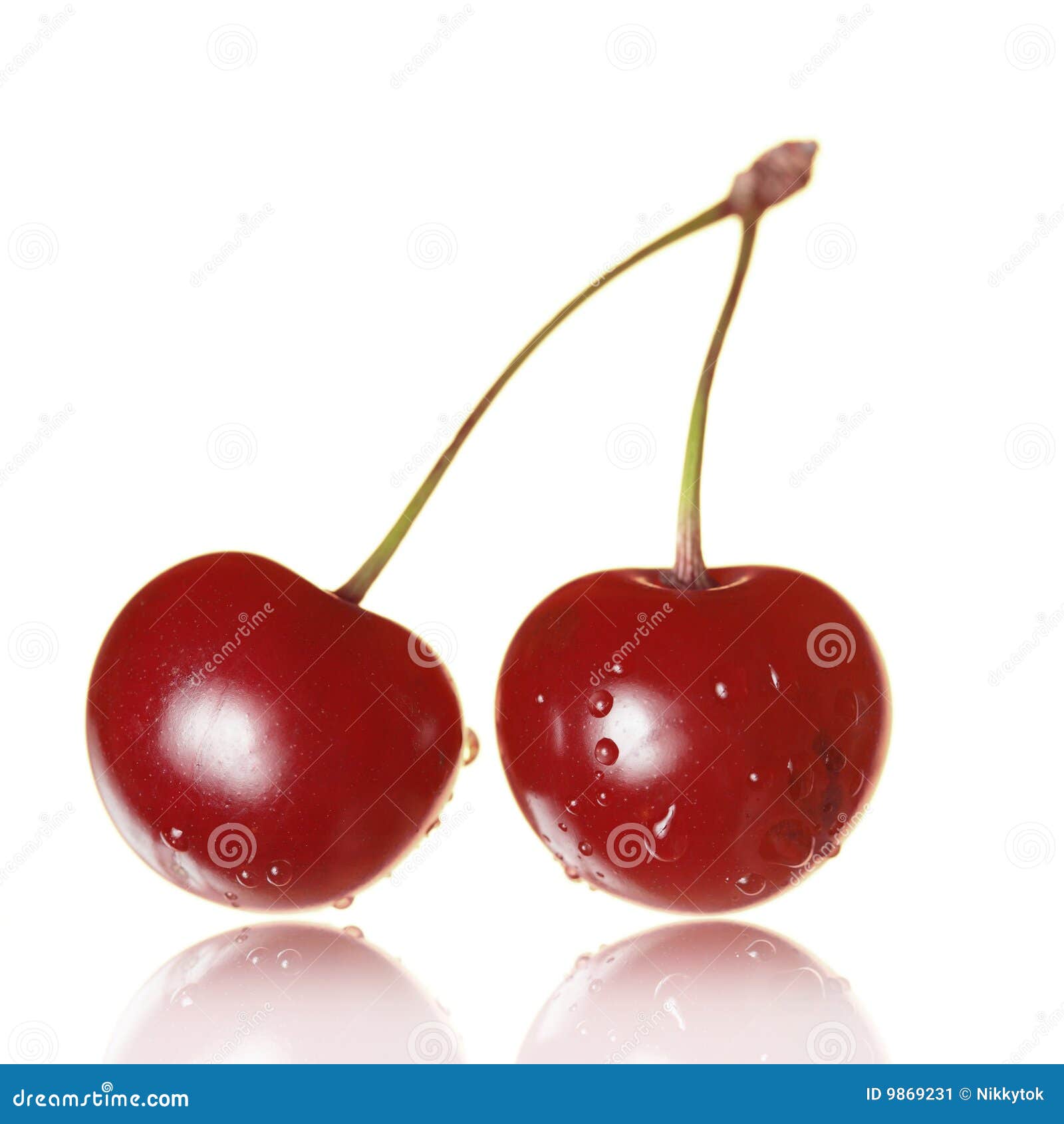 Cherry with water drops stock image. Image of freshness - 9869231