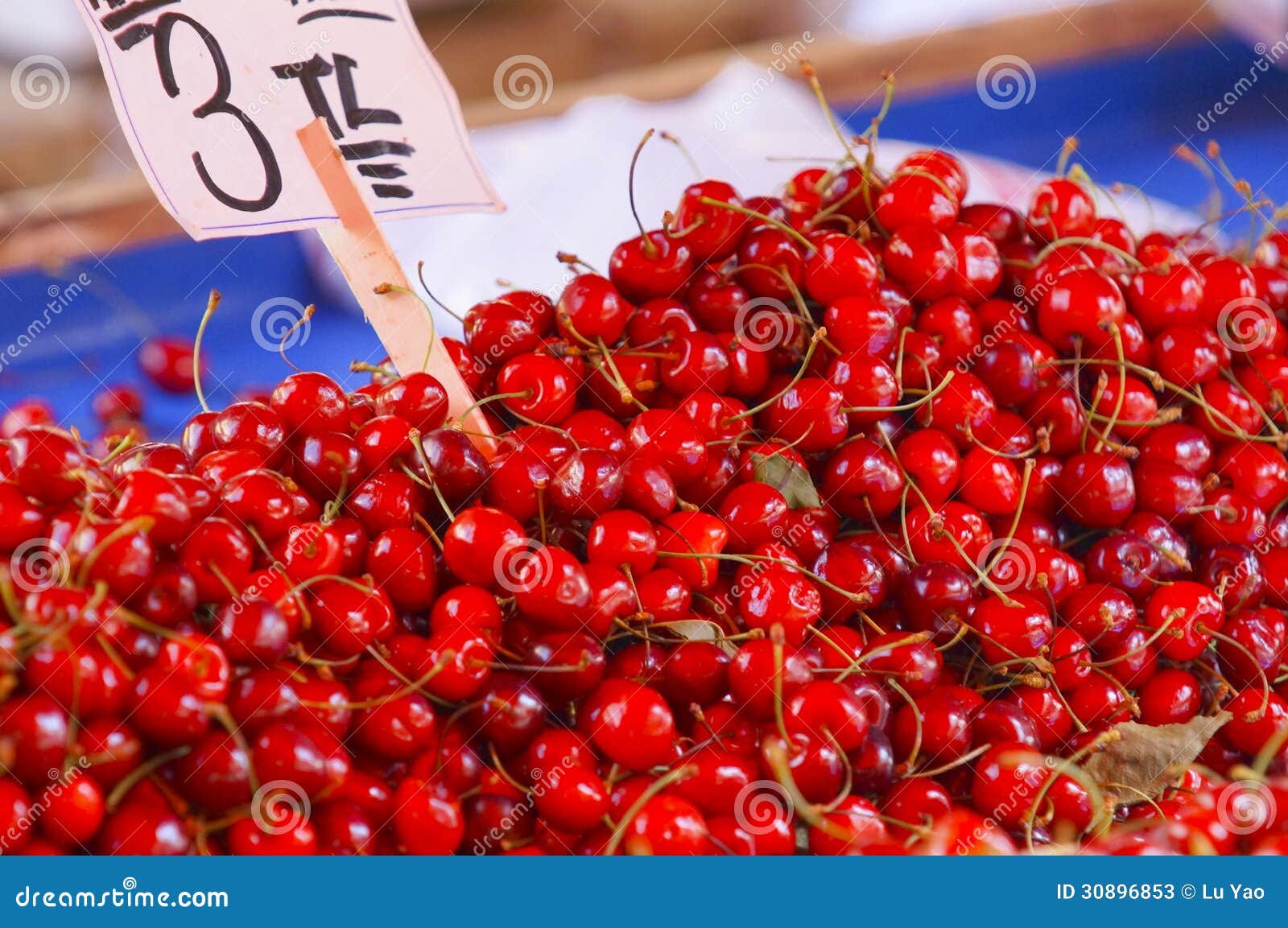 Cherrys stock image. Image of supermarket, bright, cherry 30896853