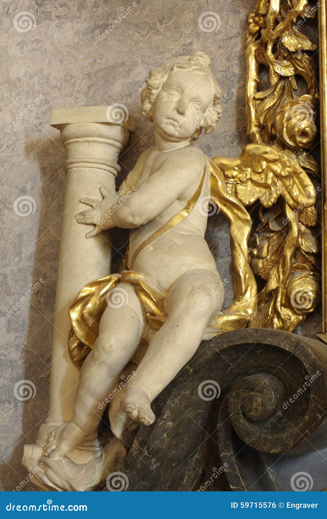 Cherub Baroque Religion Art Sculpture Stock Photo Image of ancient