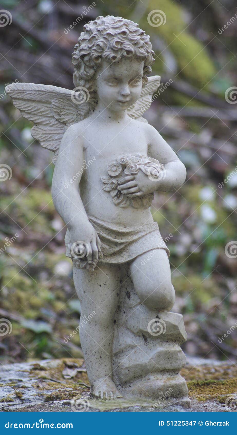Cherub stock image. Image of gray, cemetery, dark, backgroun 51225347