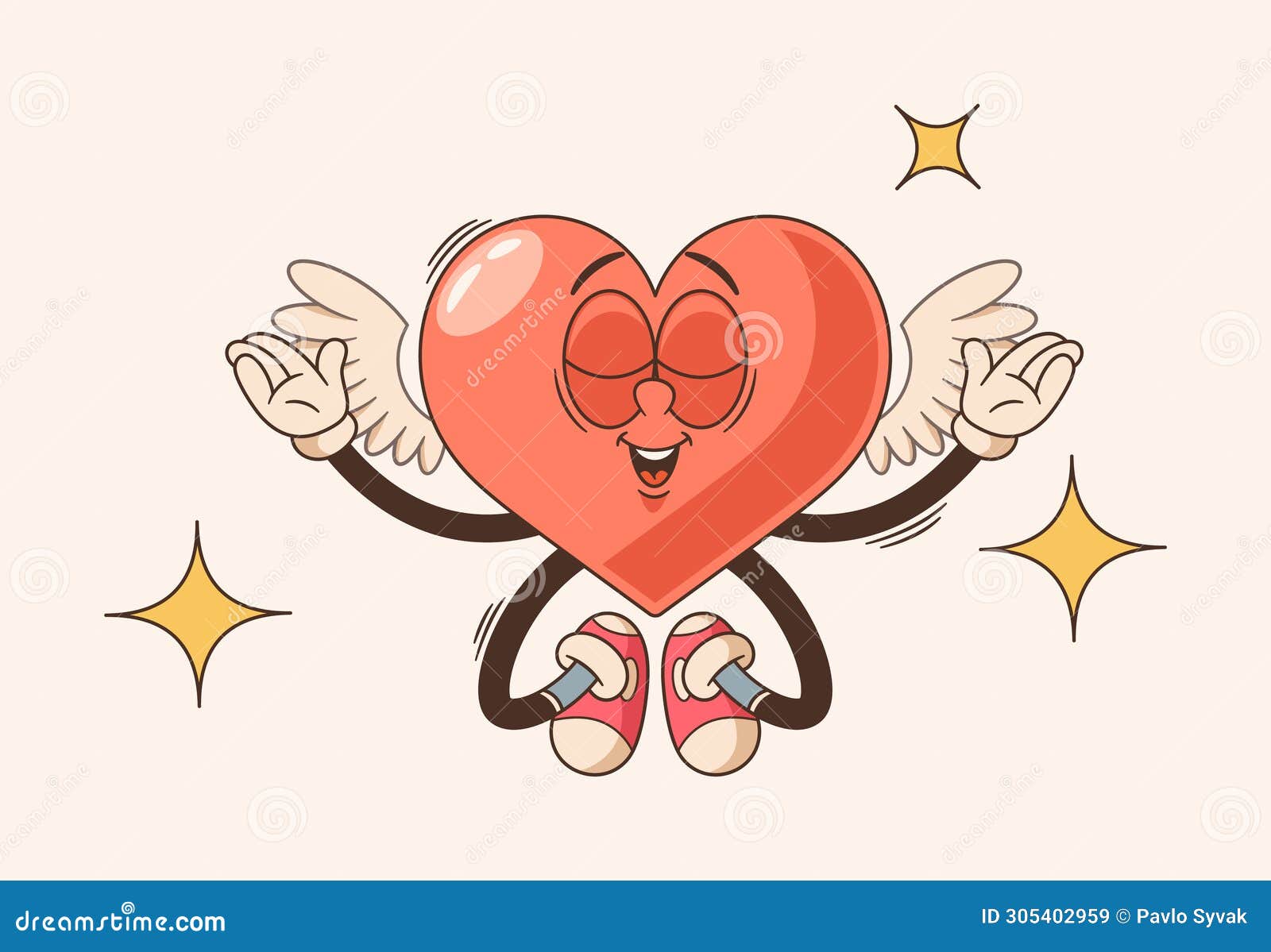cherubic, vibrant heart character with nostalgic flair, reminiscent of classic cartoons. radiating love and joy