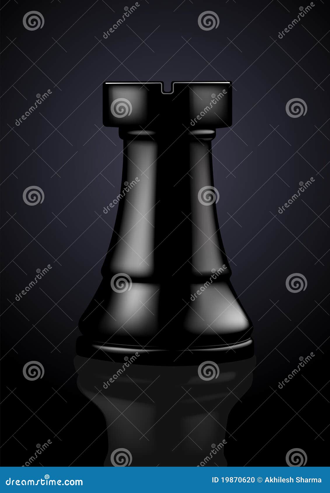 Black rook chess piece