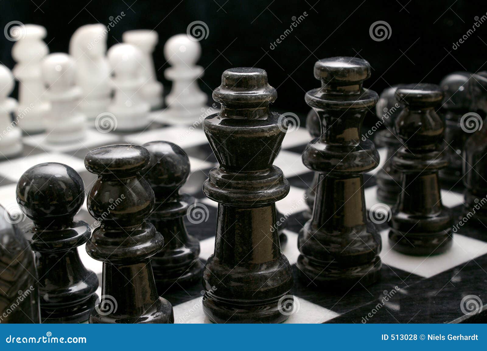 Four Chess Piece Knight on a Chess Board Stock Photo - Image of board,  army: 138703686