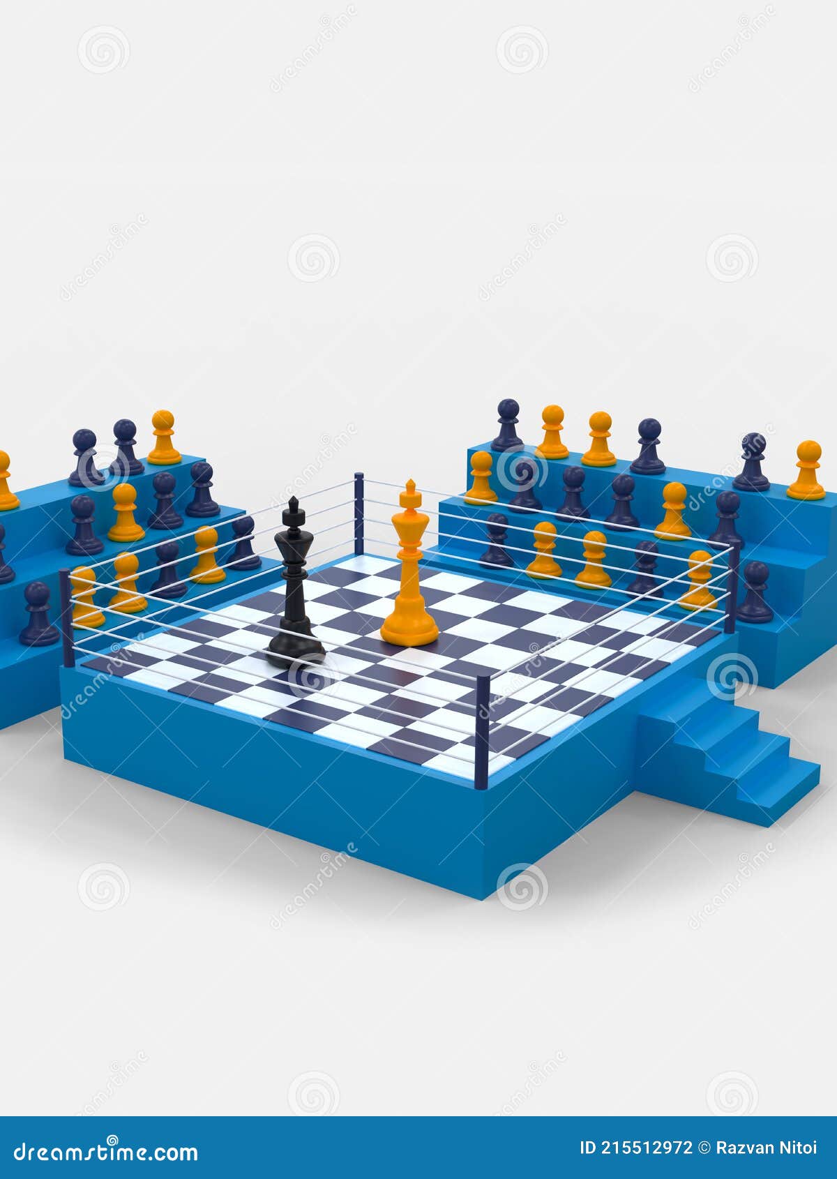 Chess Board As Boxing Ring with Chess Pieces Stock Illustration -  Illustration of chess, battlefield: 215512972