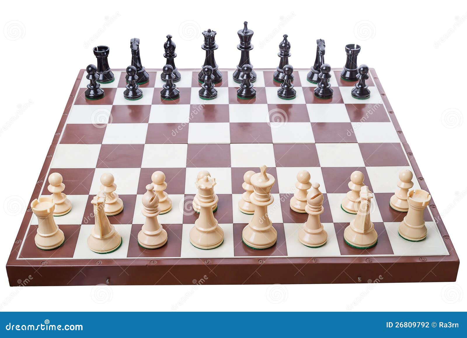 Chess Board Set Up To Begin a Game Stock Photo - Image of shot, isolated:  26809792