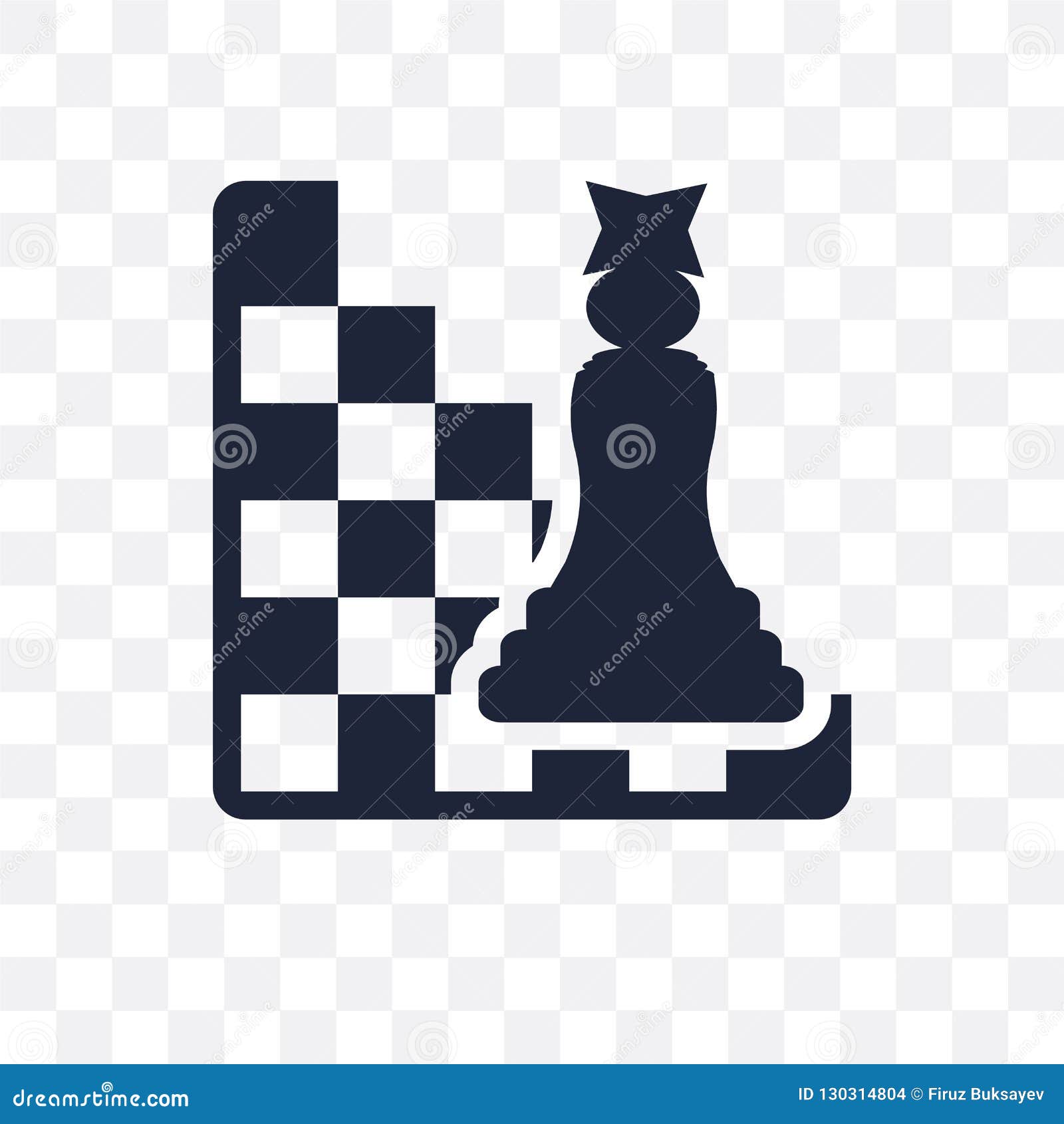 Chess board icon on transparent background Vector Image