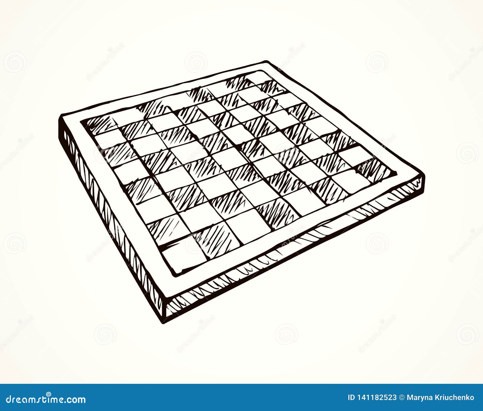 Chess Board. Vector Drawing Stock Vector - Illustration of chessboard,  business: 141182523