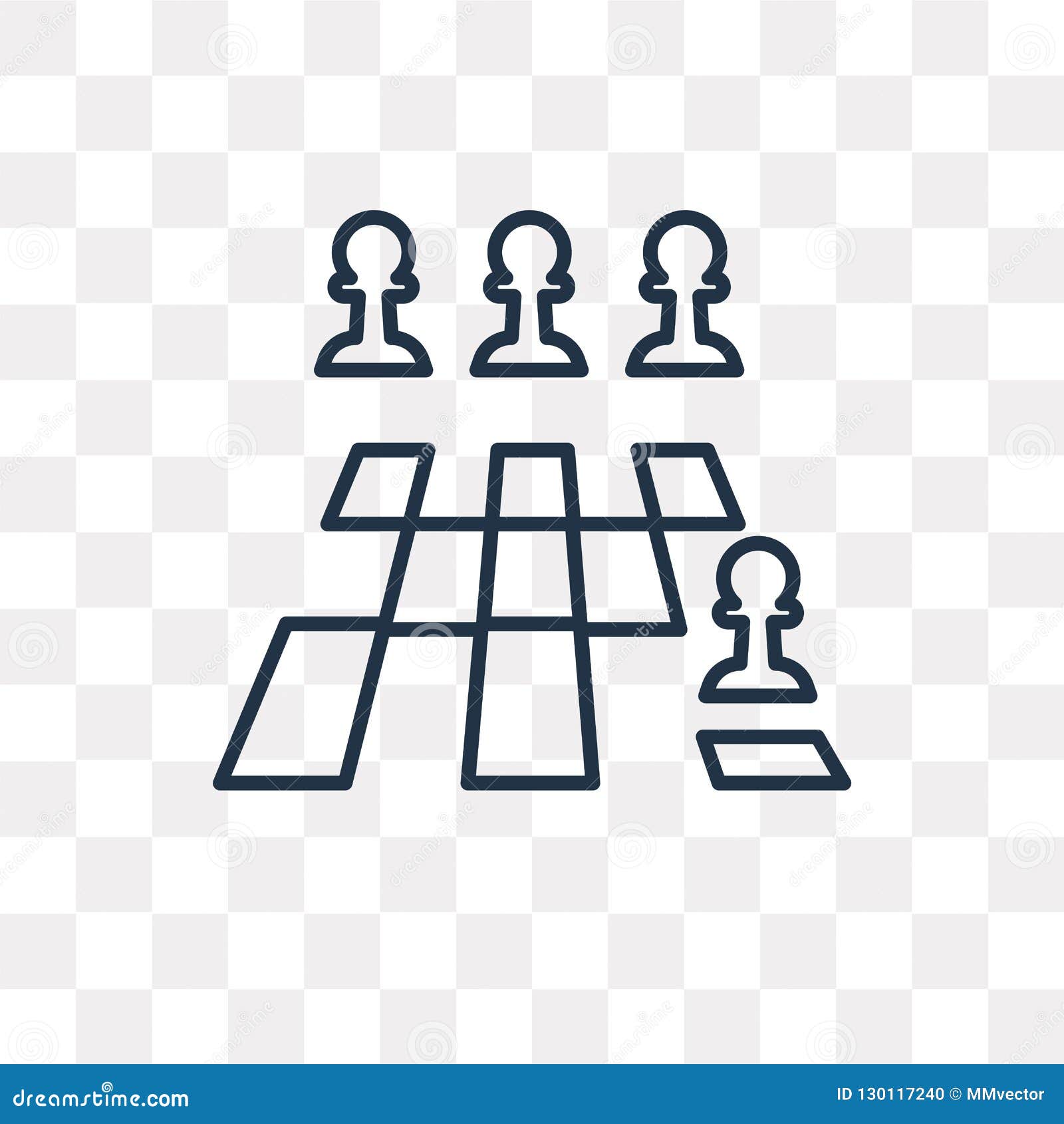 Chess board icon on transparent background Vector Image