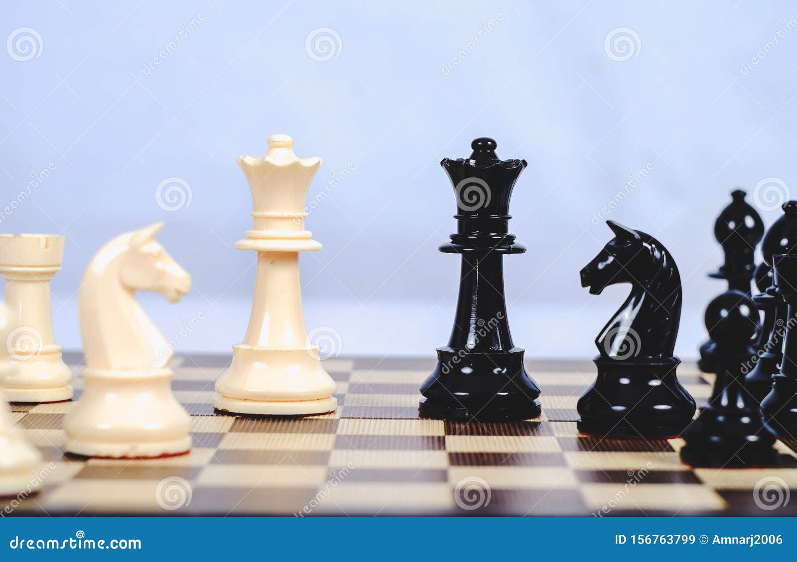 Chess Figure on Board Game Concept for Competition Stock Image Image