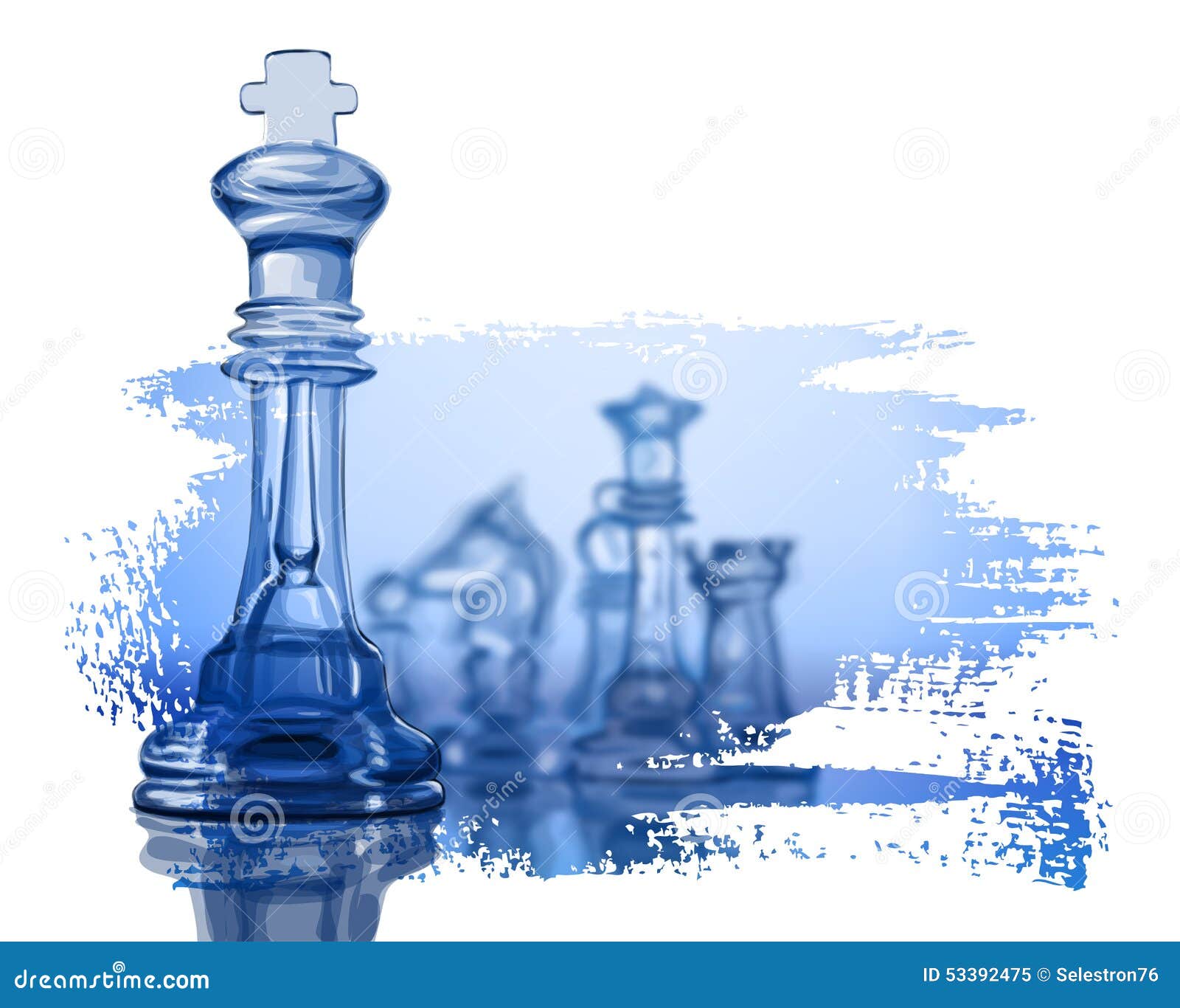 Premium Vector  Blue chess board with white border