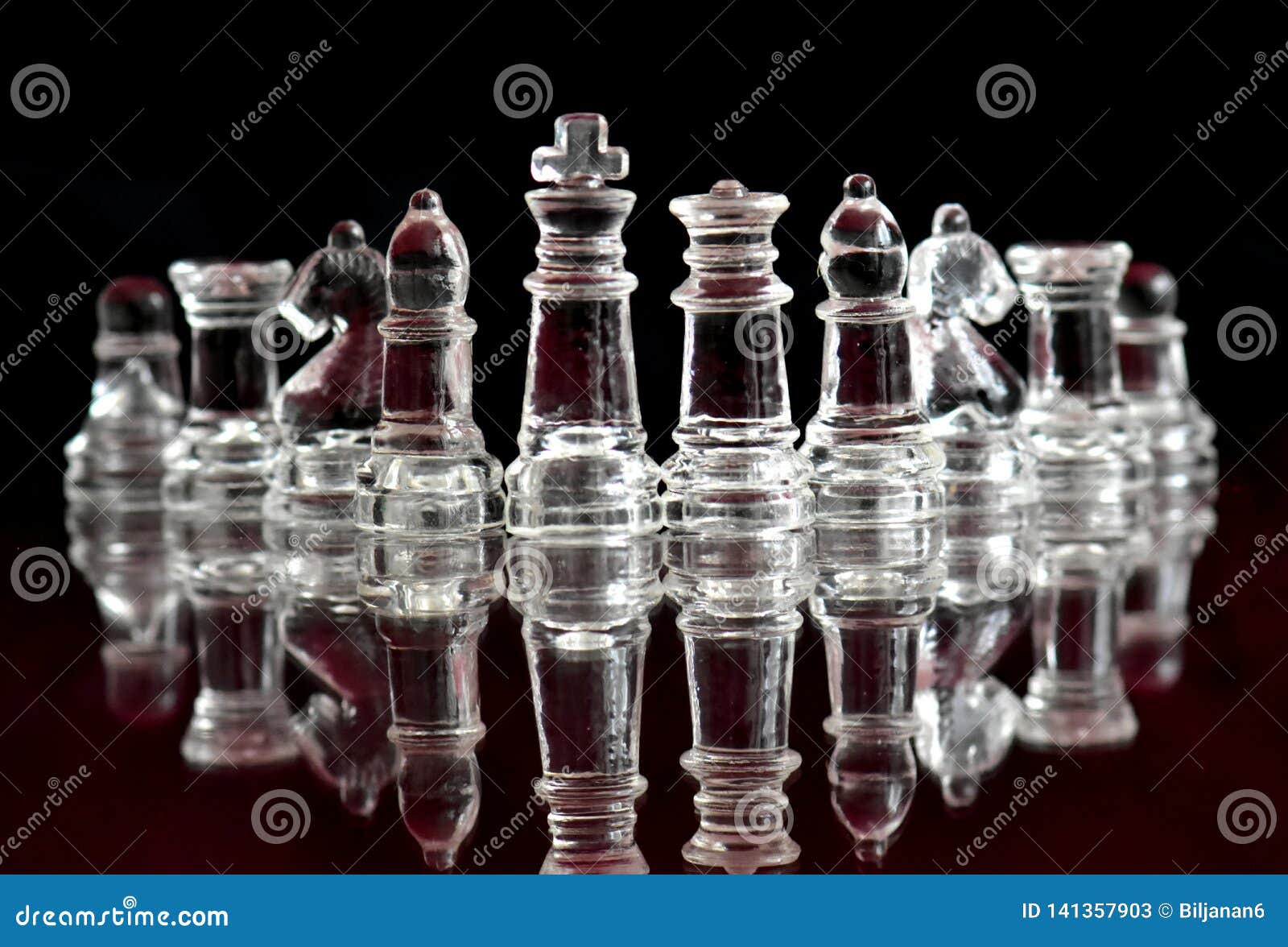 Chess Figures Made of Glass Stock Image - Image of transparent, chess:  141357903