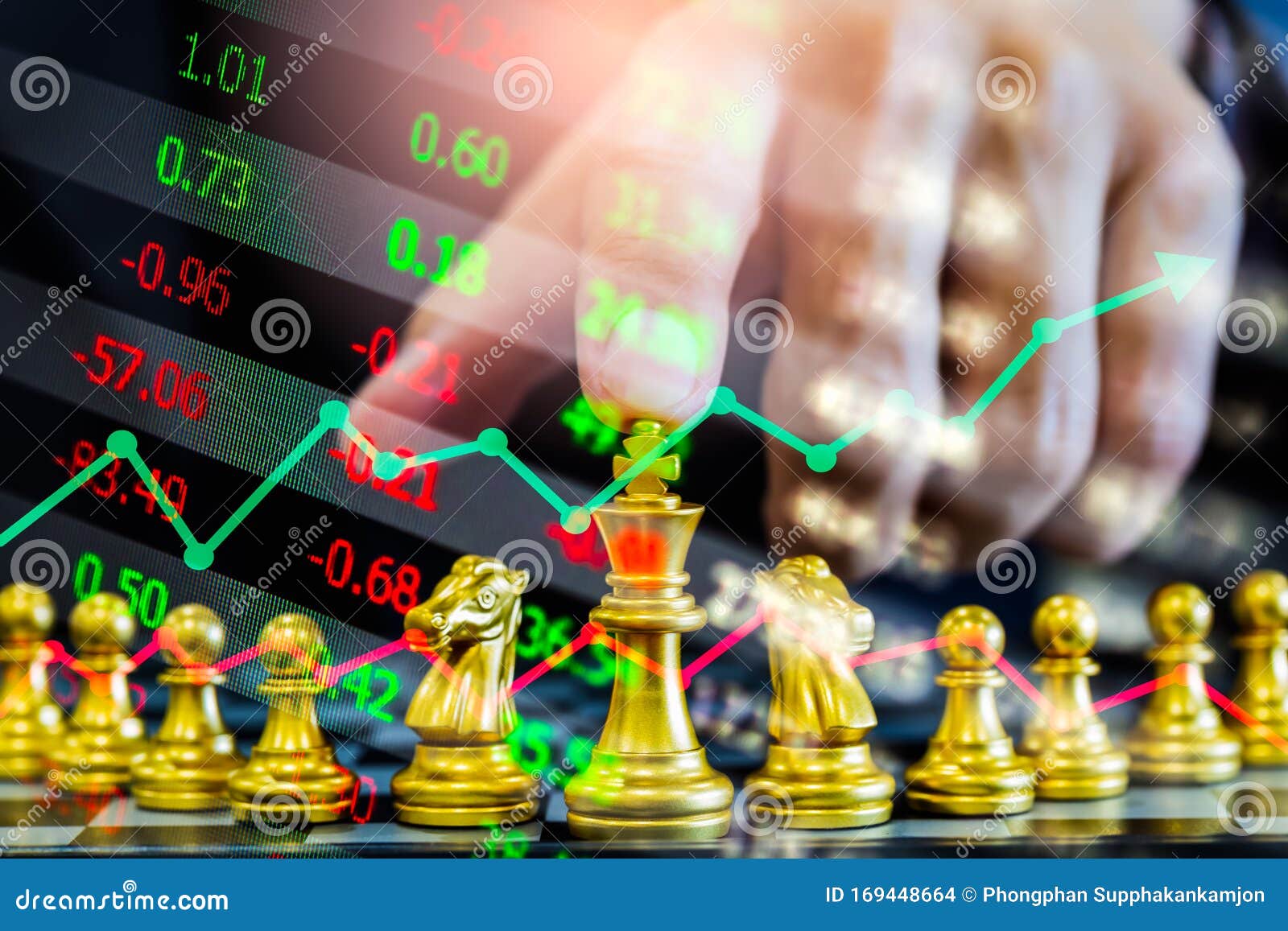 Chess Game On Chess Board On Stock Market Or Forex Trading Graph Chart For  Financial Investment Concept. Economy Trends For Digital Business Marketing  Strategy Analysis. Abstract Finance Background. Stock Photo, Picture and