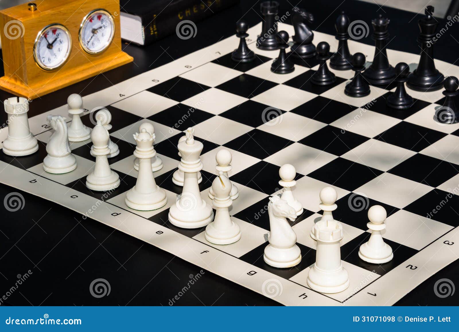 Chess Game Board Timer Book Detail Stock Photo - Image of 