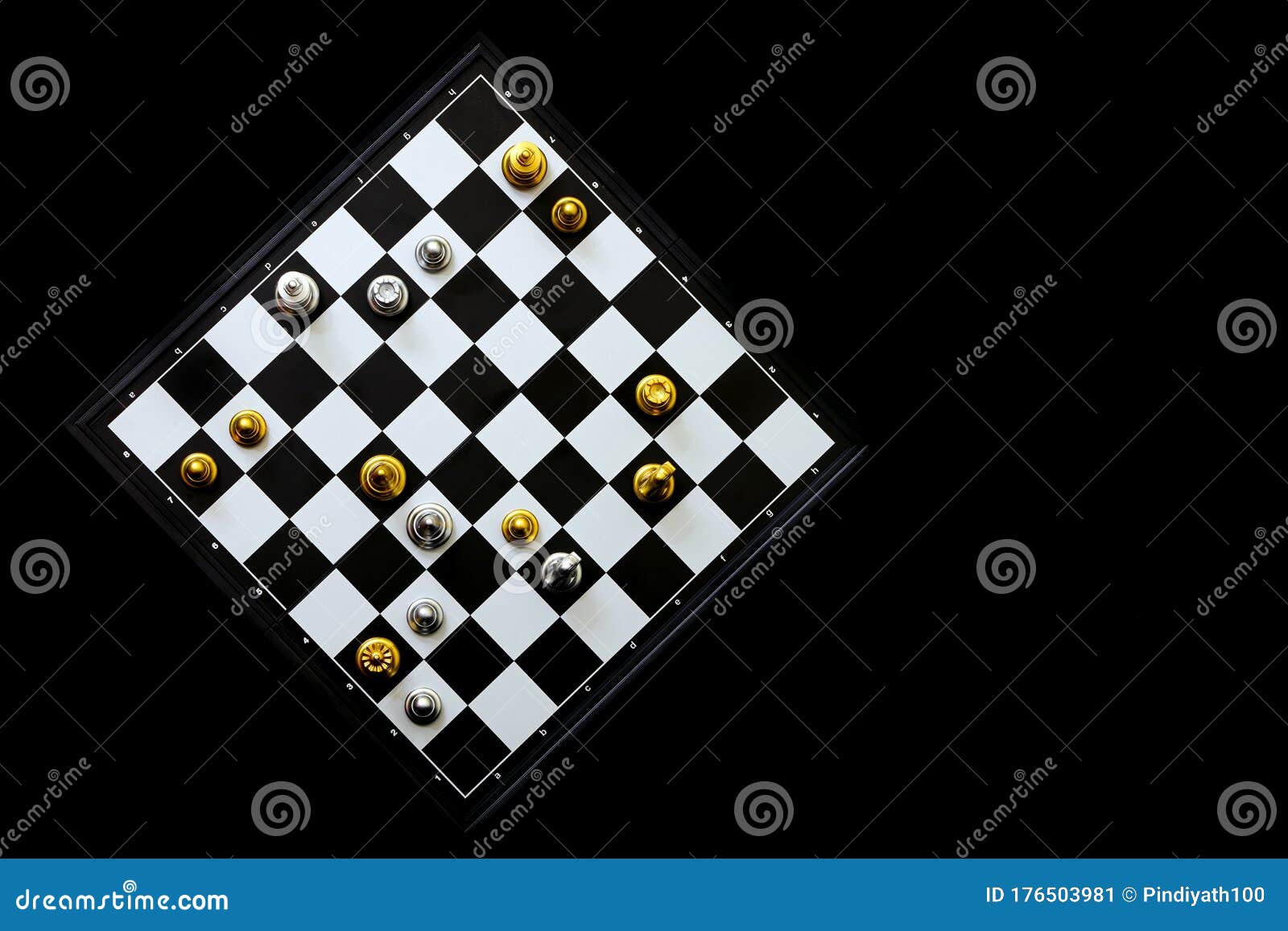 chess game with checkmate position over view