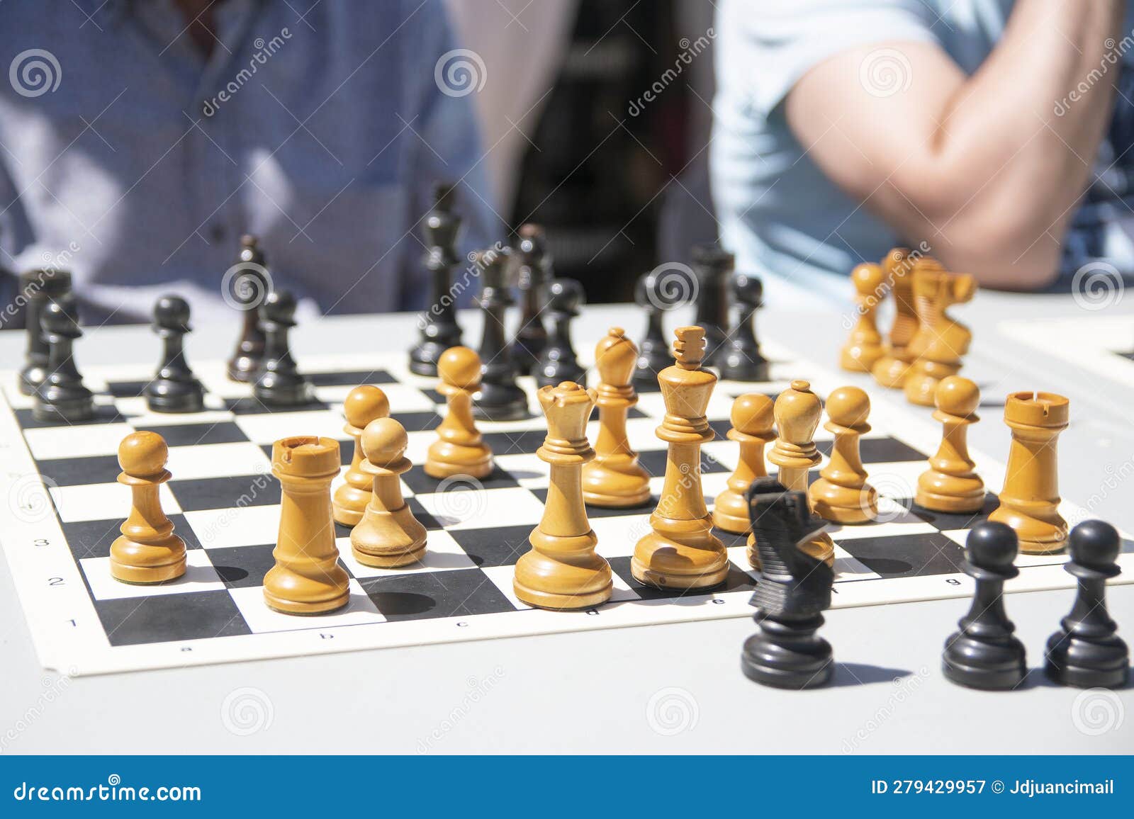 Chess Game in a Street Open Competition. Stock Image - Image of wood,  challenge: 279429957